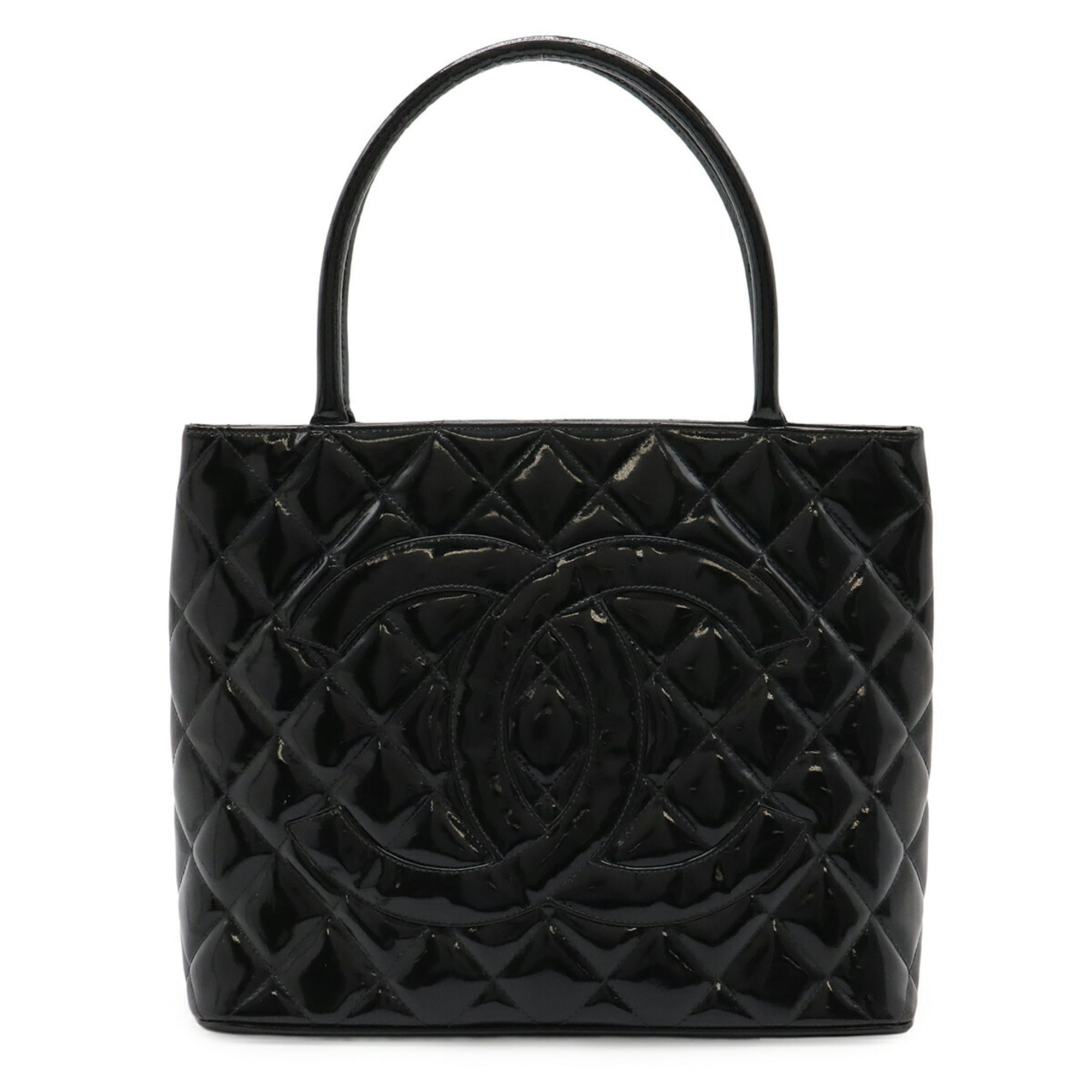 Chanel Black Leather Shoulder Bag Tote Bag (Pre-Owned)