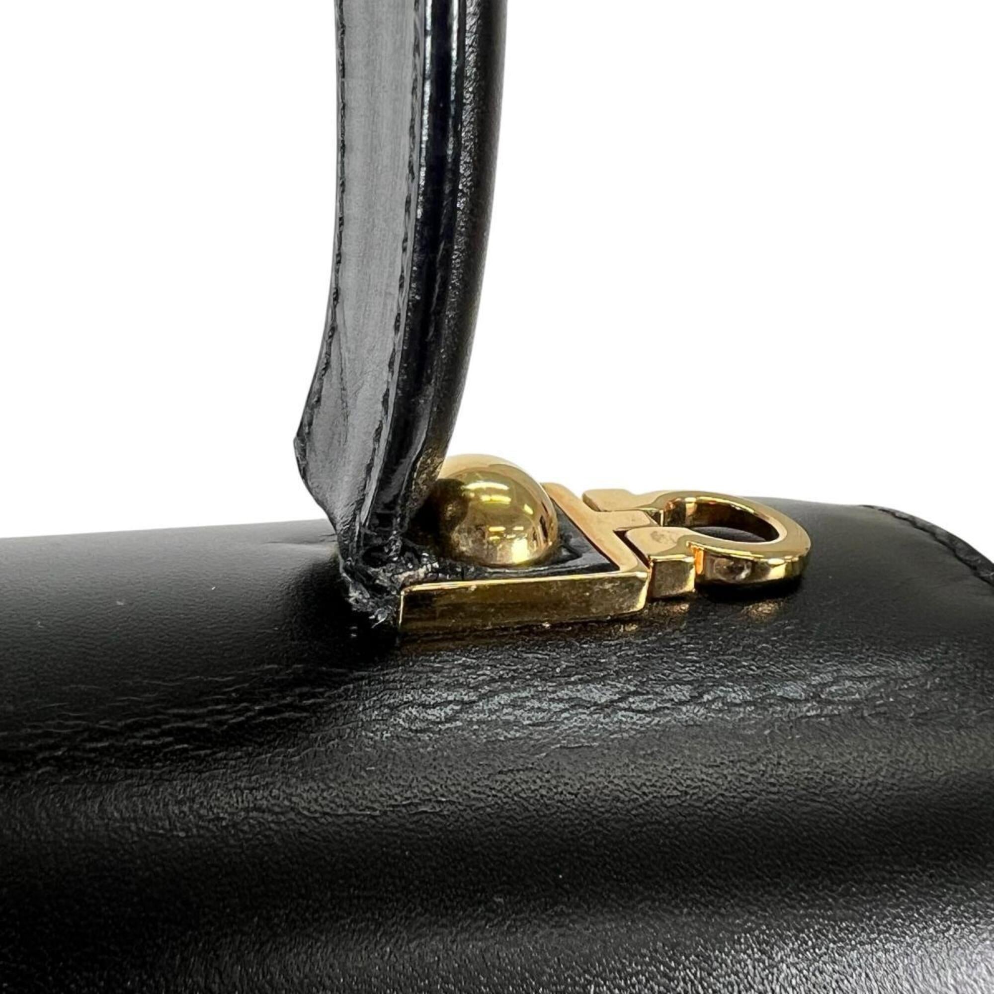 Salvatore Ferragamo Black Leather Handbag (Pre-Owned)