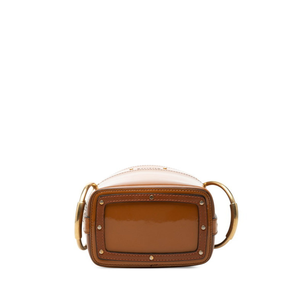 Chloé Brown Patent Leather Handbag Shoulder Bag (Pre-Owned)