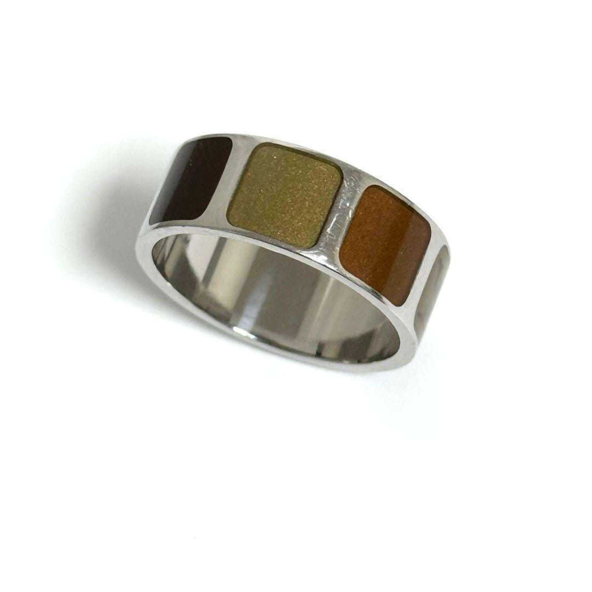 Louis Vuitton Brown Metal Band Ring (Pre-Owned)