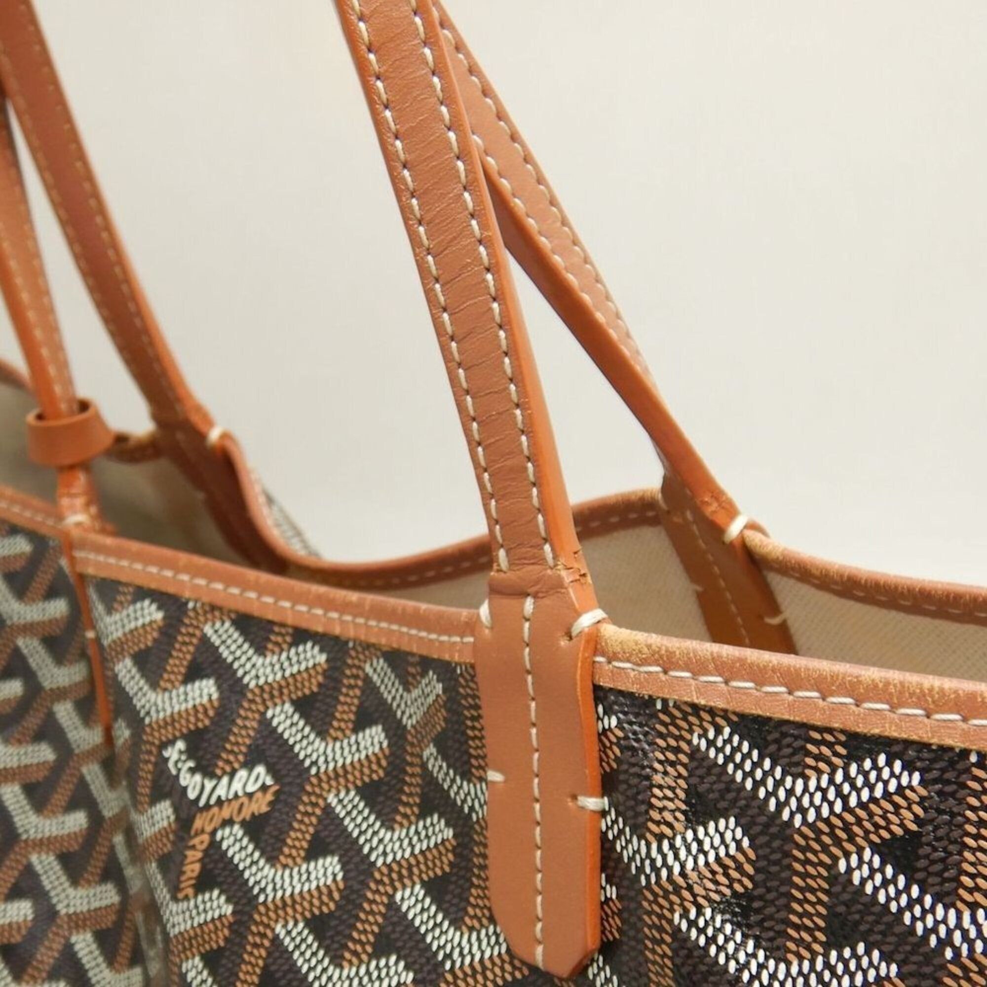 Goyard Saint Louis Black Coated Canvas Tote Bag (Pre-Owned)