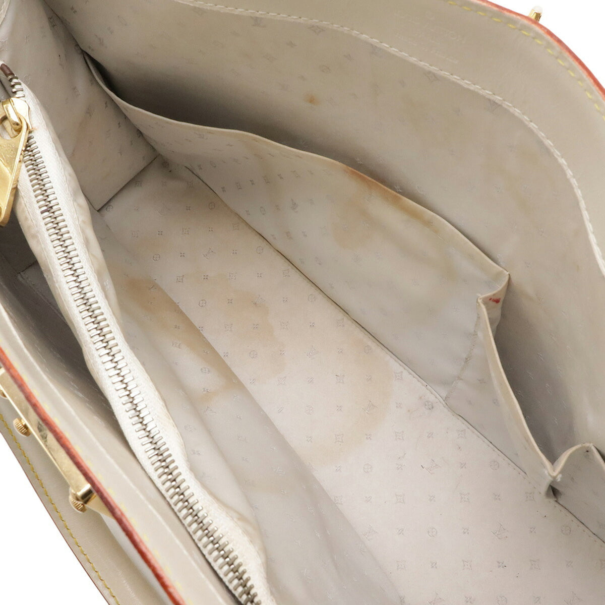 Louis Vuitton Blanc White Leather Handbag Tote Bag (Pre-Owned)