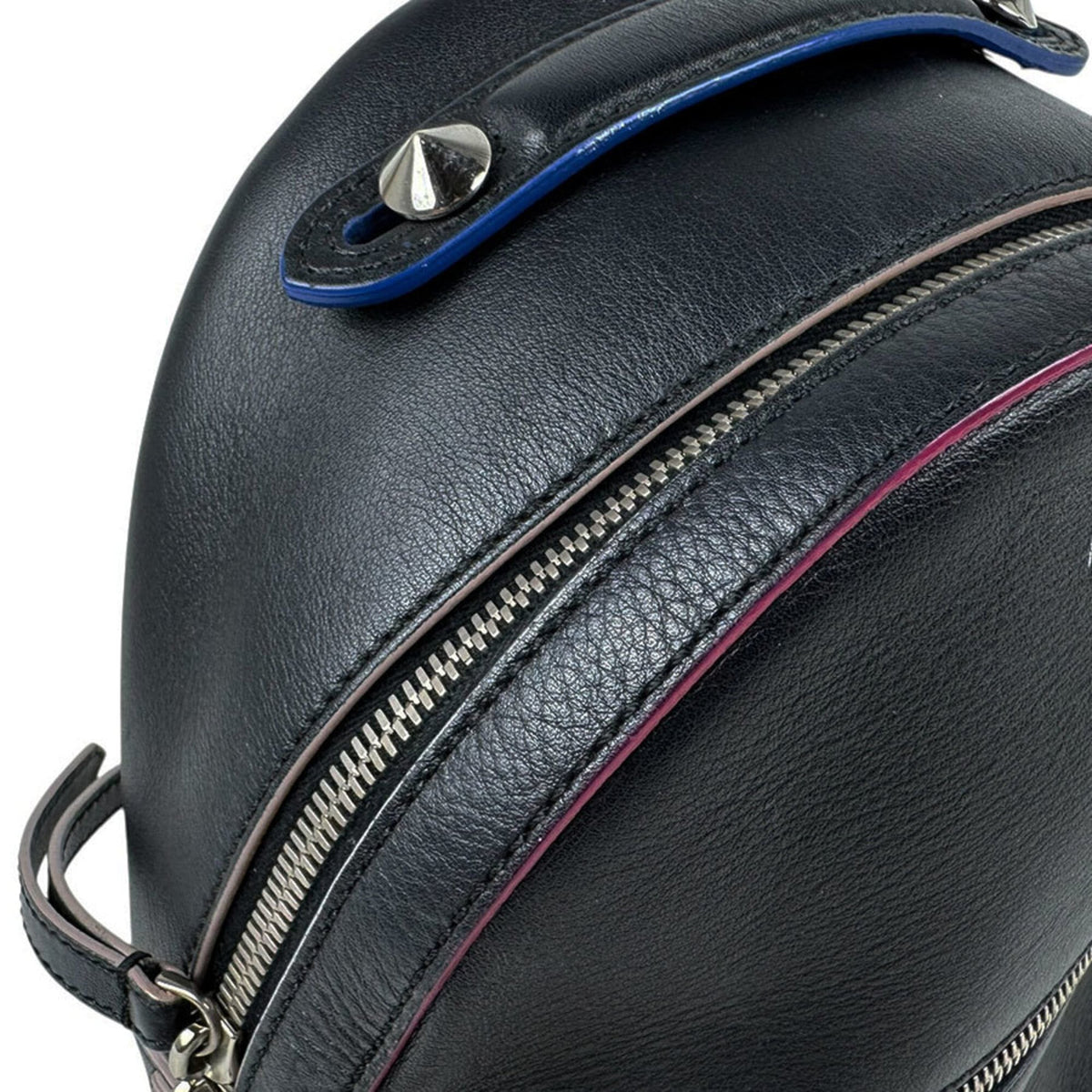 Fendi Black Leather Backpack (Pre-Owned)