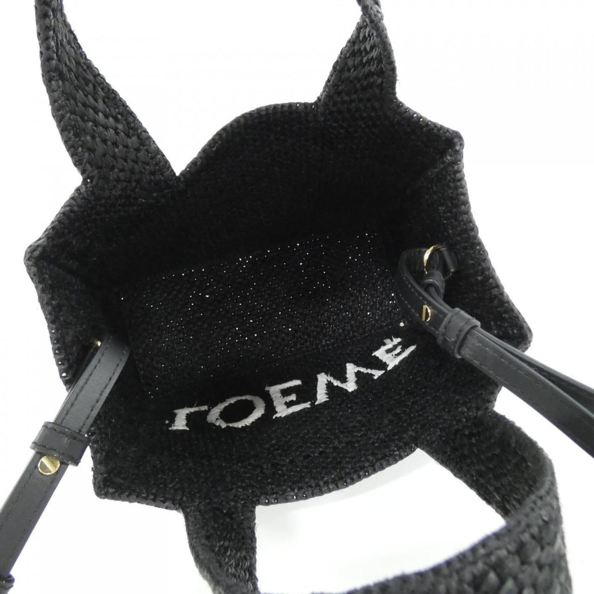 Loewe Black Raffia Handbag (Pre-Owned)