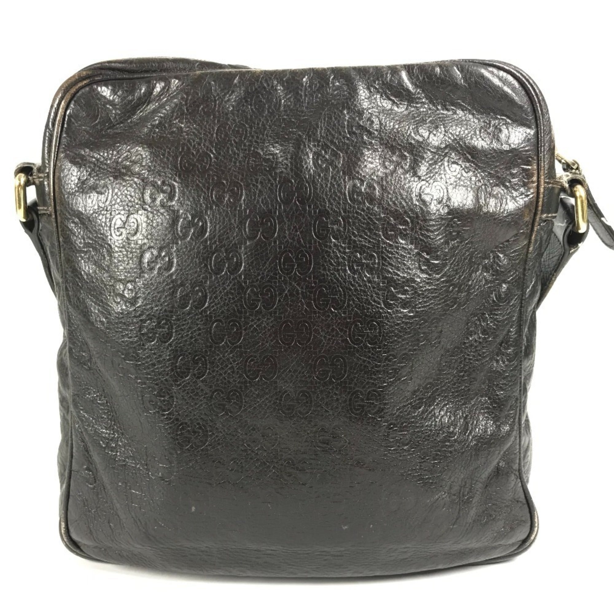 Gucci Brown Leather Pochette Shoulder Bag (Pre-Owned)