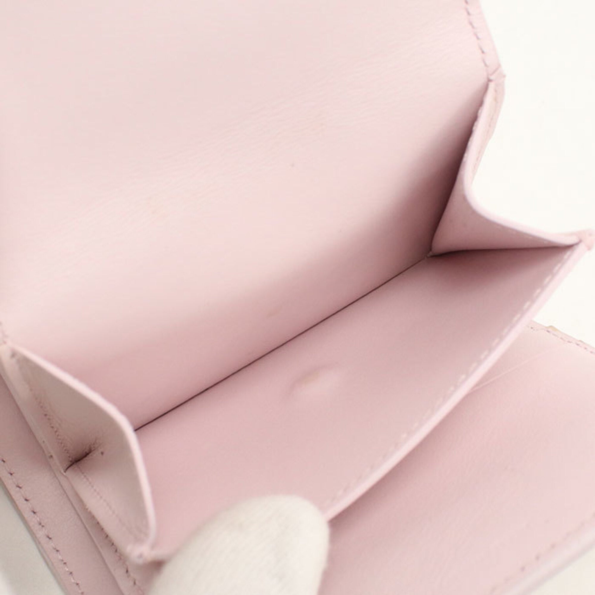Celine Pink Leather Wallet (Tri-Fold) (Pre-Owned)