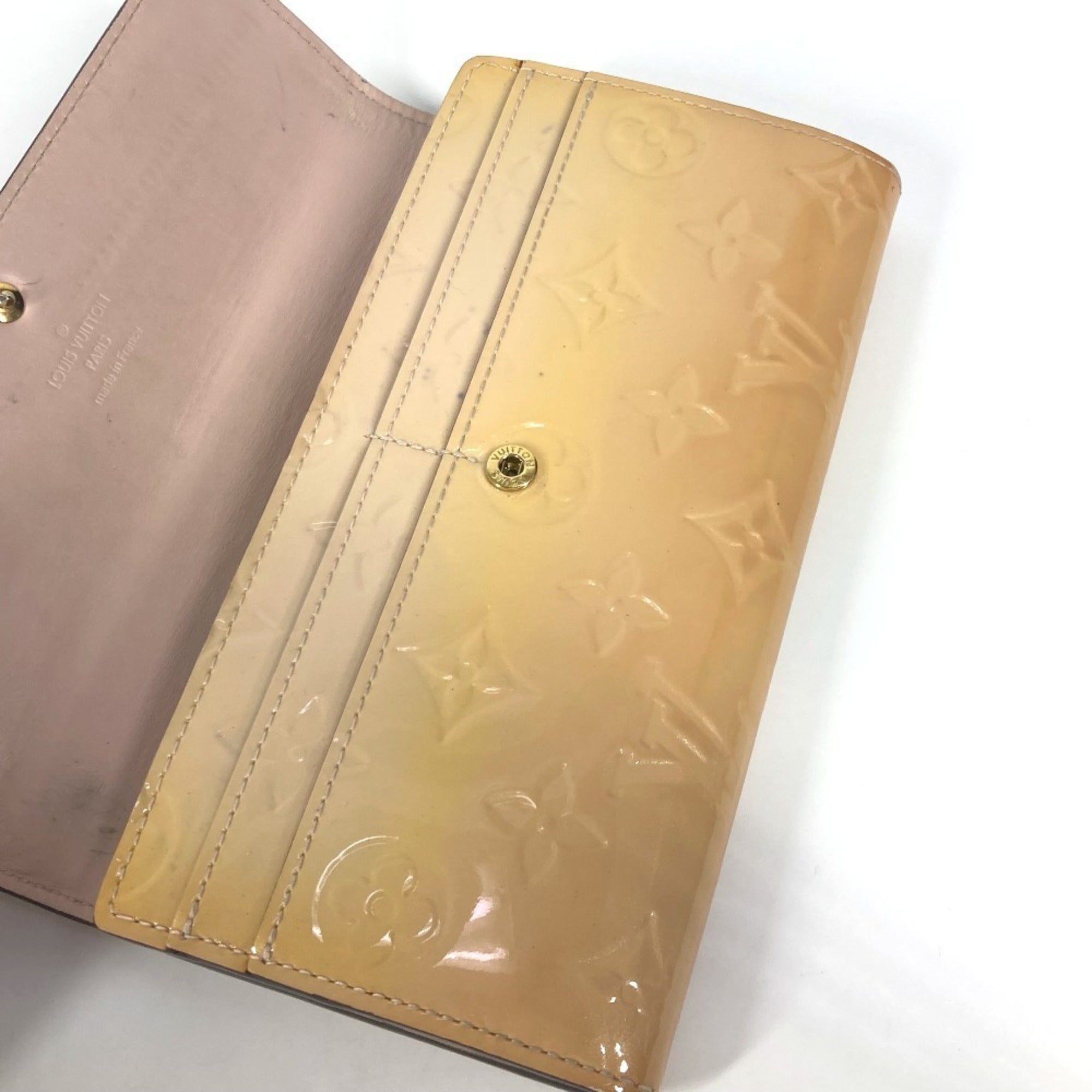 Louis Vuitton Monogram Vernis Pink Rose Angelique Monogram Vernis Long Wallet (Bi-Fold) (Pre-Owned)