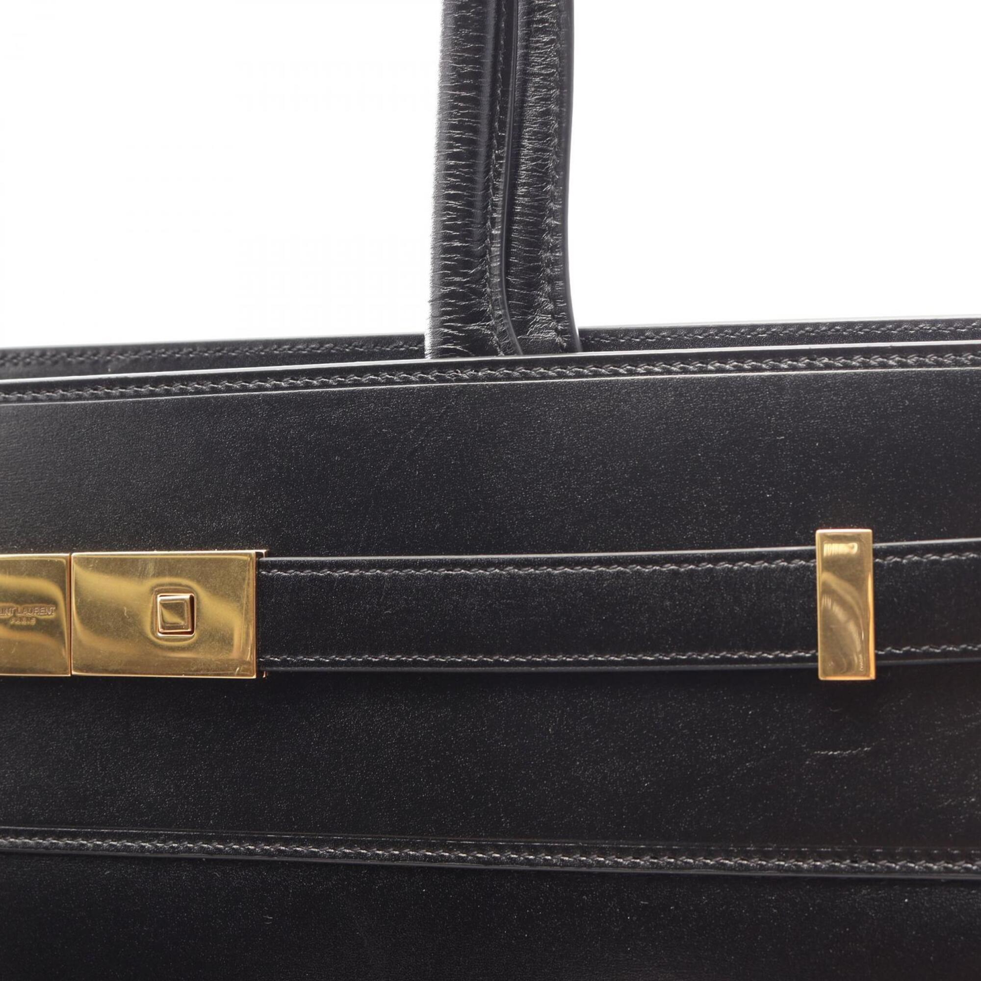 Yves Saint Laurent Black Leather Tote Bag (Pre-Owned)