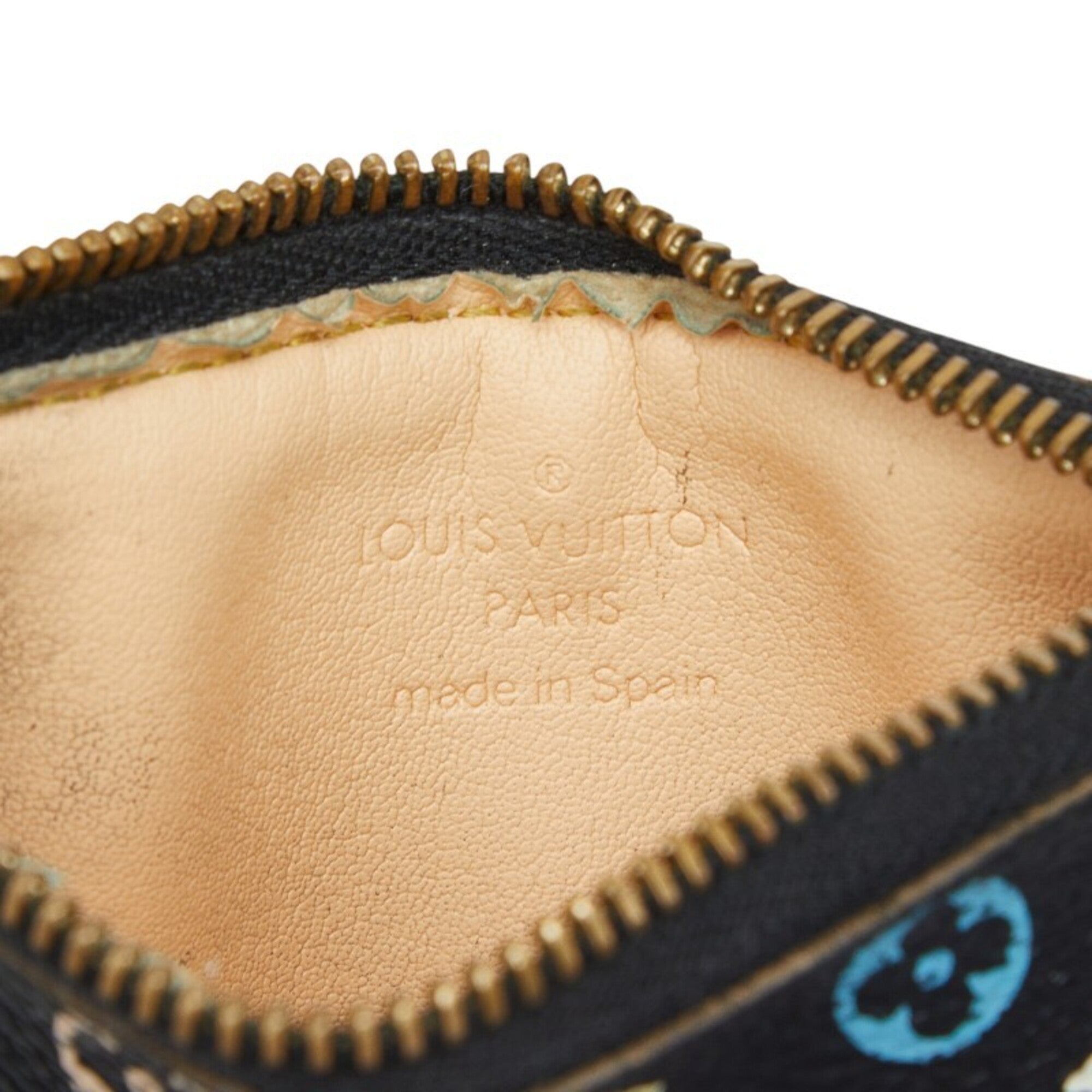 Louis Vuitton Black Multi-Color Pvc Leather Coin Purse/Coin Case (Pre-Owned)
