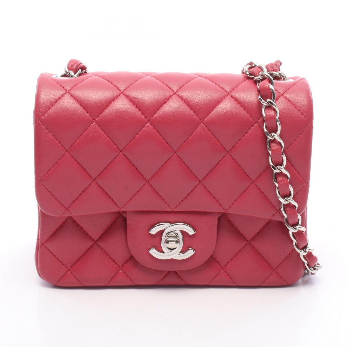 Chanel Pink Leather Handbag Shoulder Bag (Pre-Owned)