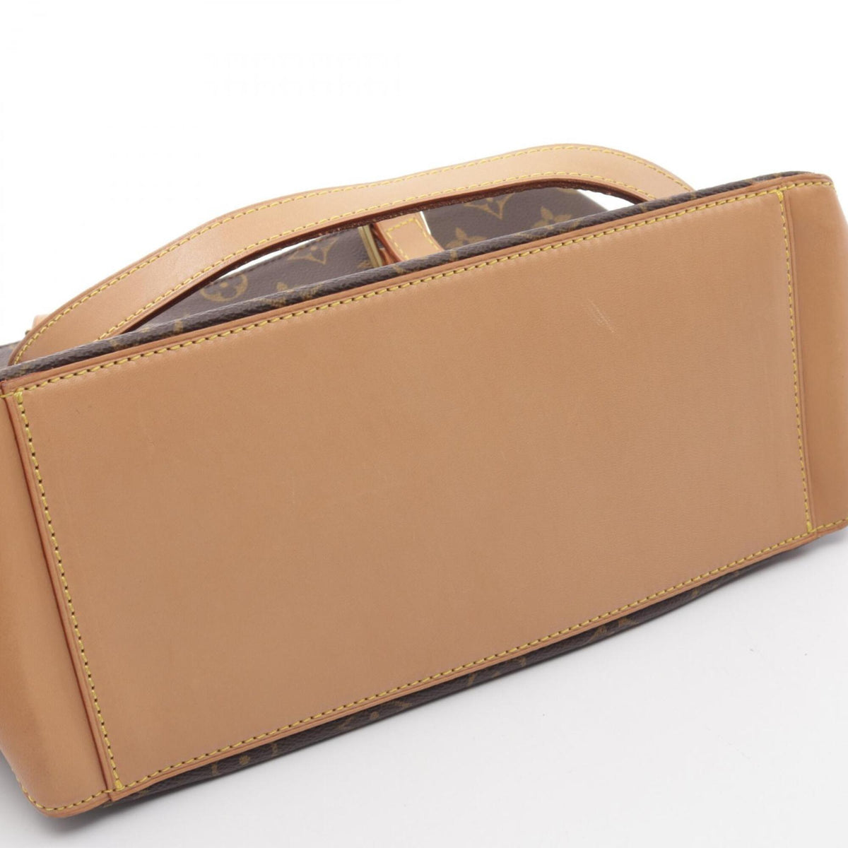 Louis Vuitton Brown Coated Canvas Leather Handbag Shoulder Bag (Pre-Owned)