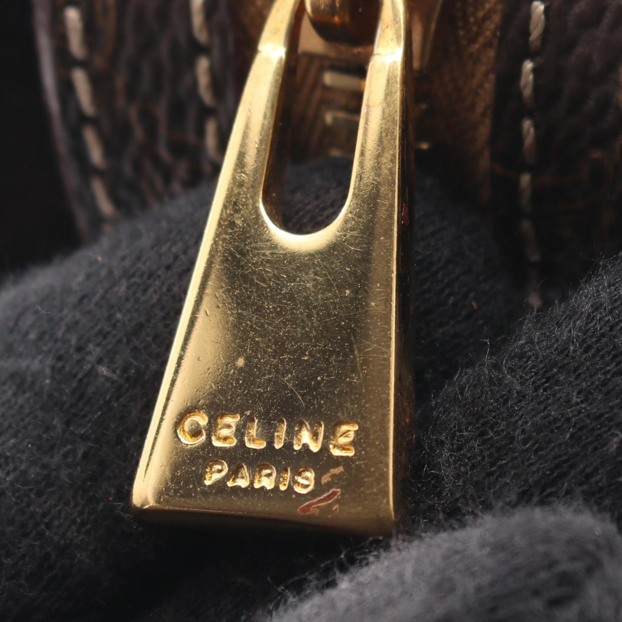 Celine Brown Coated Canvas Handbag (Pre-Owned)