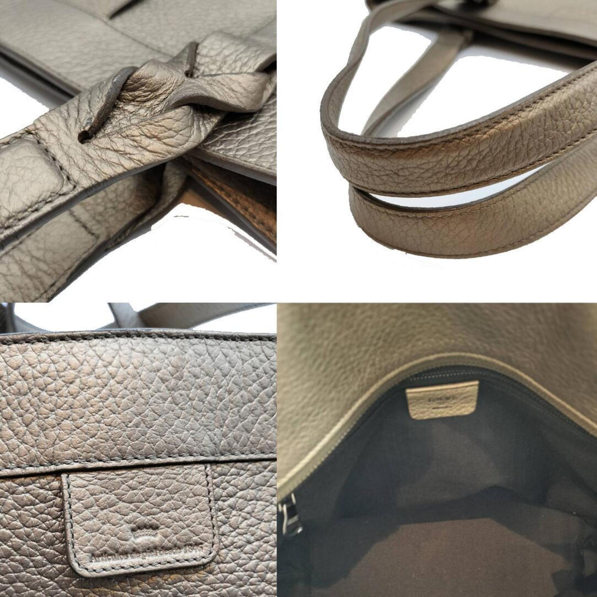 Loewe Gold Leather Handbag Tote Bag (Pre-Owned)