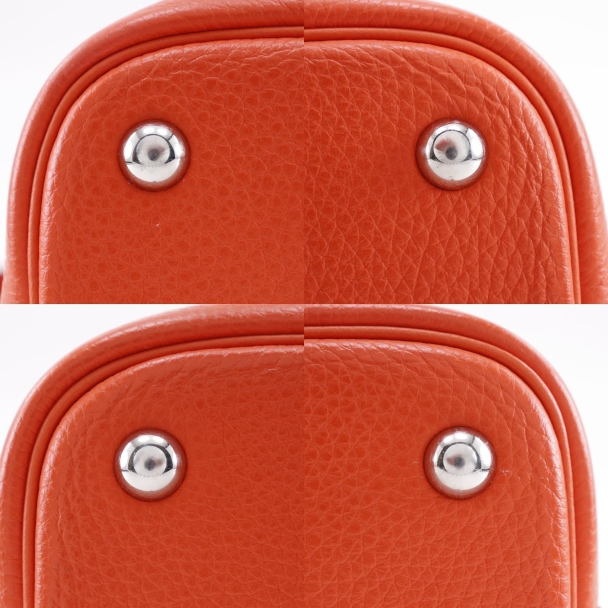 Hermes Bolide Orange Taurillon Clemence Leather Handbag (Pre-Owned)