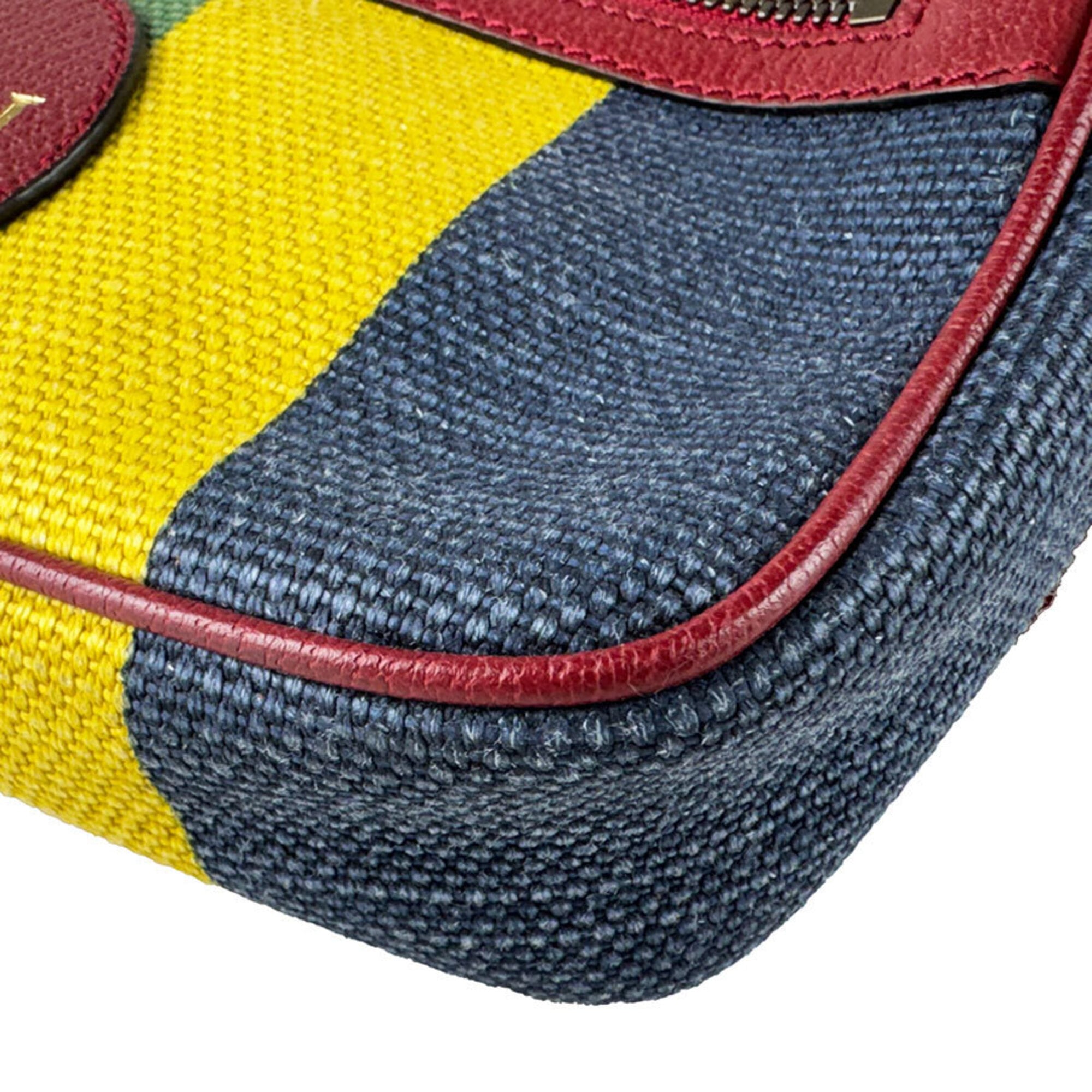 Gucci Multi-Color Canvas Leather Fanny Pack (Pre-Owned)