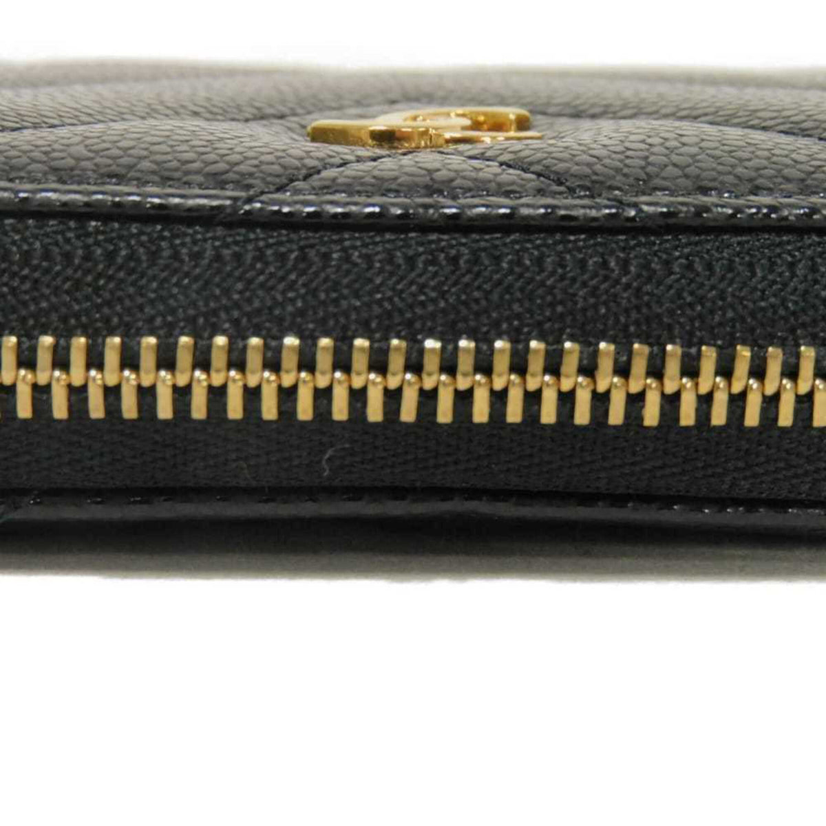 Chanel Black Leather Coin Purse/Coin Case (Pre-Owned)