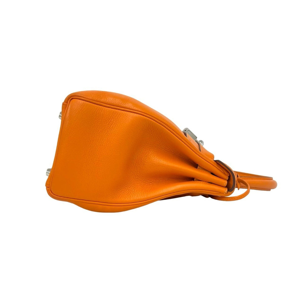 Hermes Orange Chevre Leather Handbag Shoulder Bag (Pre-Owned)