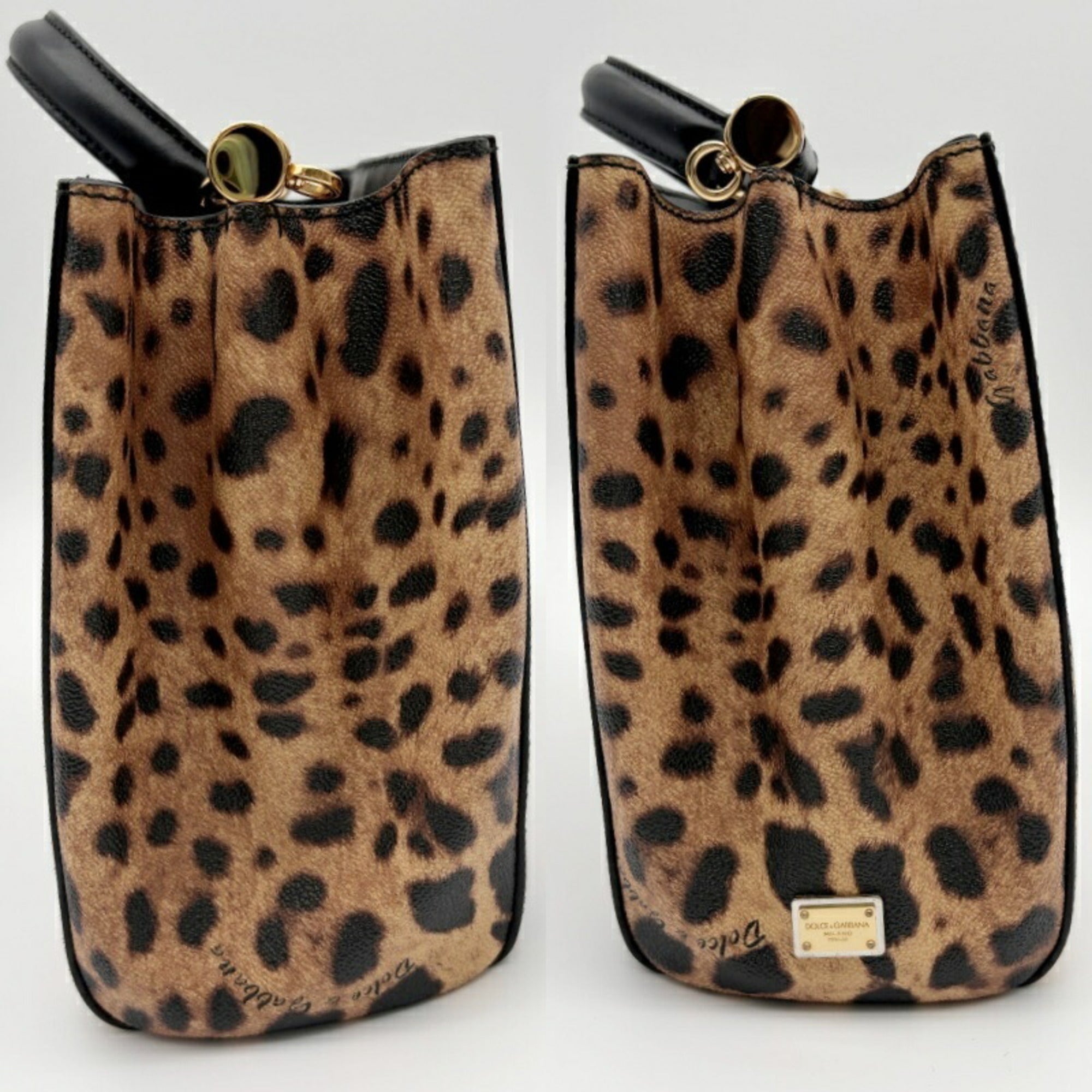 Dolce & Gabbana Sicily Leather Handbag Shoulder Bag (Pre-Owned)