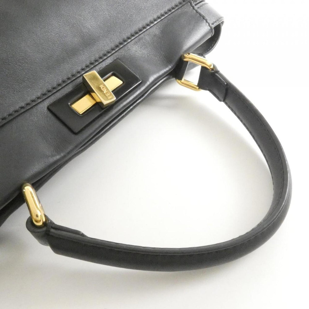 Fendi Black Leather Handbag (Pre-Owned)