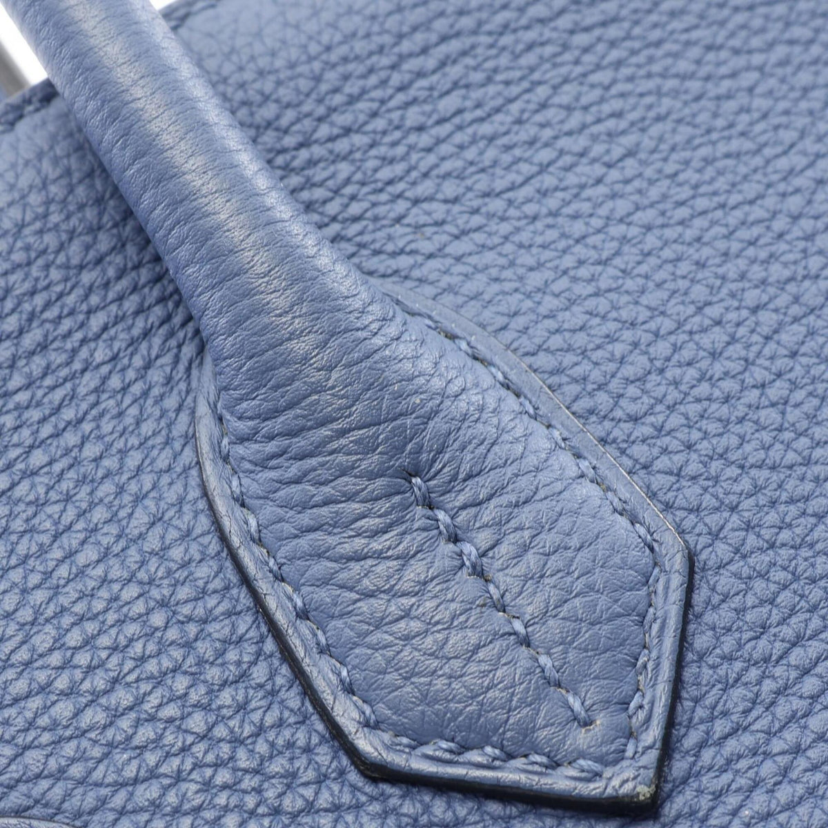 Hermes Blue Togo Leather Handbag (Pre-Owned)
