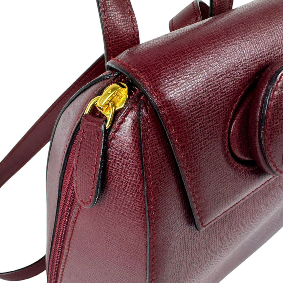 Cartier Burgundy Leather Backpack (Pre-Owned)