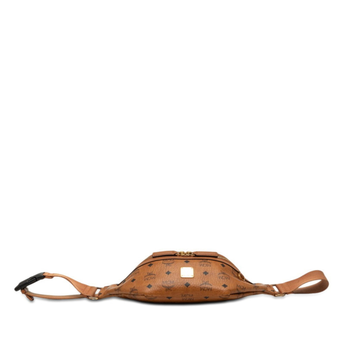 Mcm Visetos Brown Leather Pvc Sling Bag (Pre-Owned)