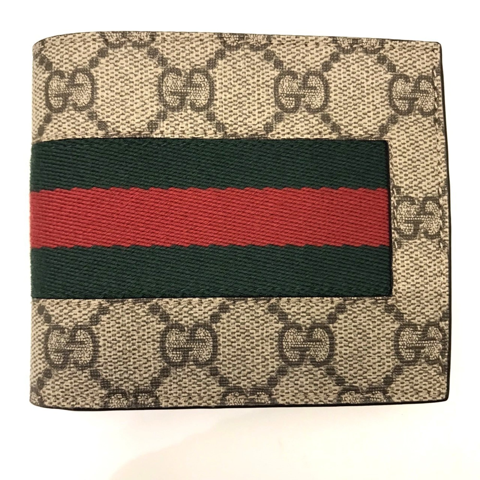 Gucci Gg Supreme Gg Supreme Leather Wallet (Bi-Fold) (Pre-Owned)