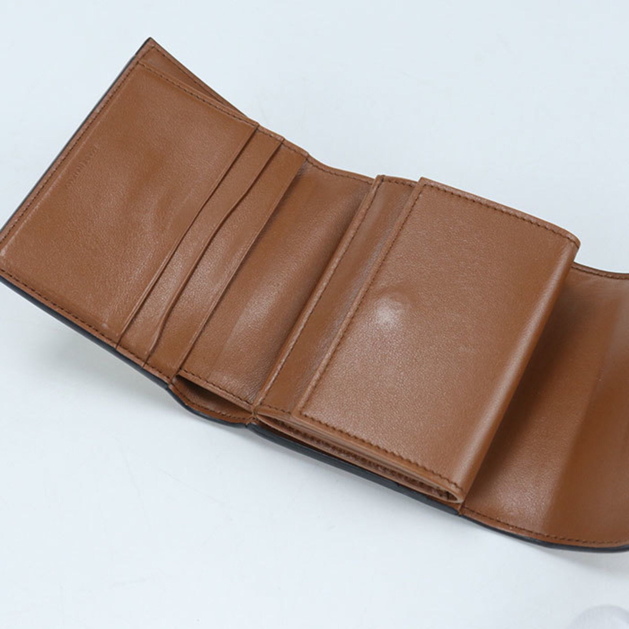 Celine Beige Leather Wallet (Tri-Fold) (Pre-Owned)