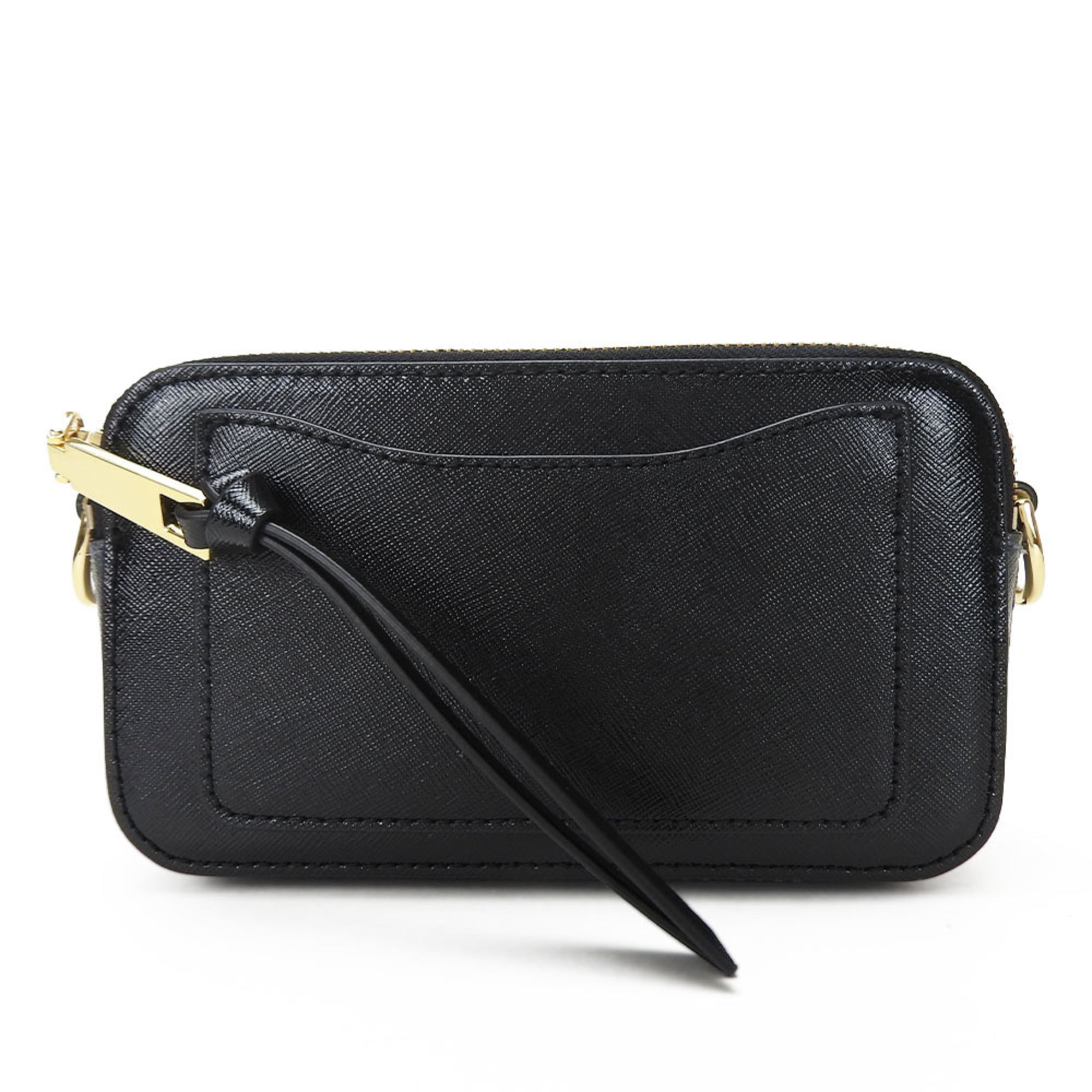 Marc Jacobs Black Gray Pink White Leather Shoulder Bag (Pre-Owned)