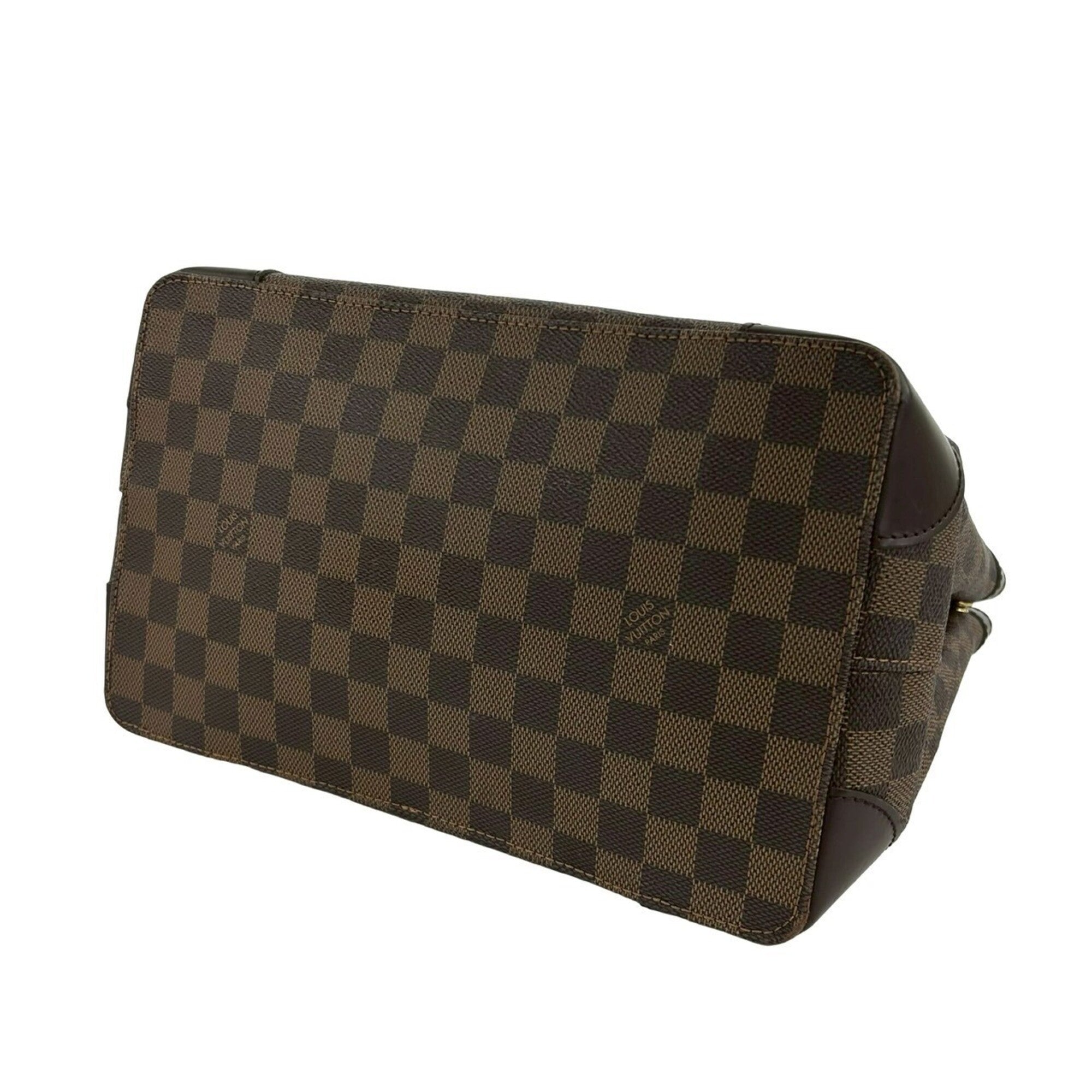 Louis Vuitton Brown Leather Pvc Handbag Tote Bag (Pre-Owned)