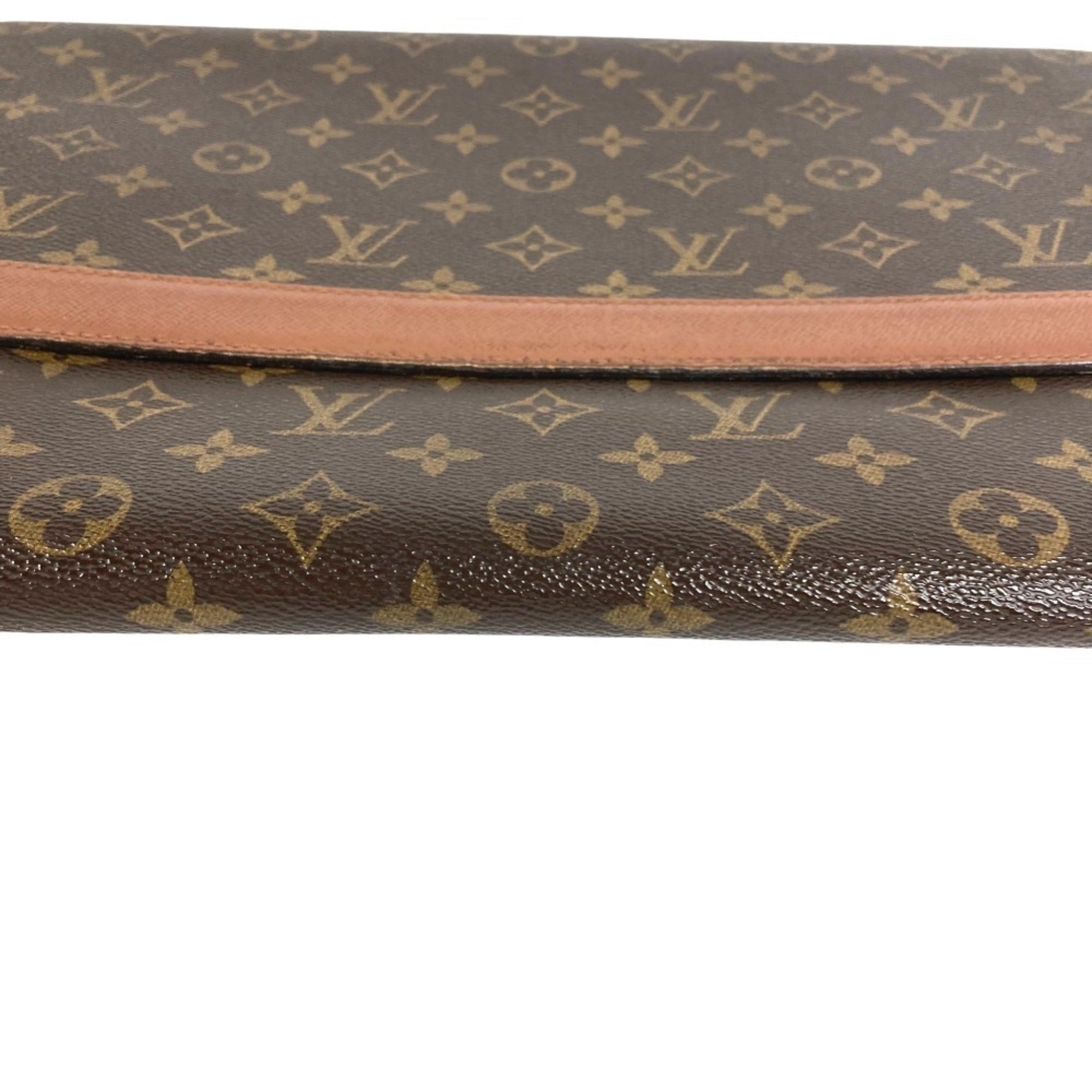 Louis Vuitton Brown Monogram Canvas Clutch Bag (Pre-Owned)