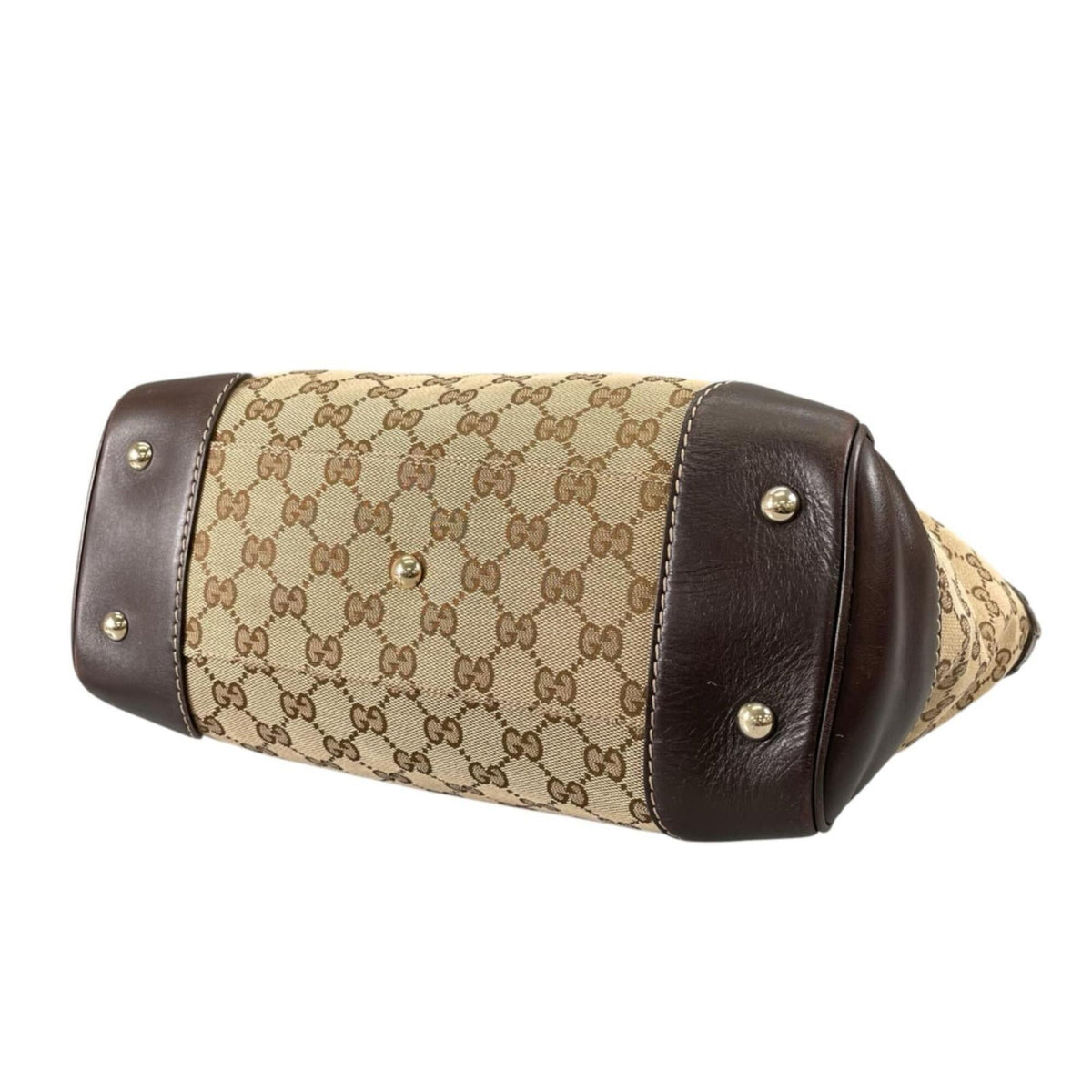 Gucci Gg Canvas Beige Gg Canvas Handbag Tote Bag (Pre-Owned)