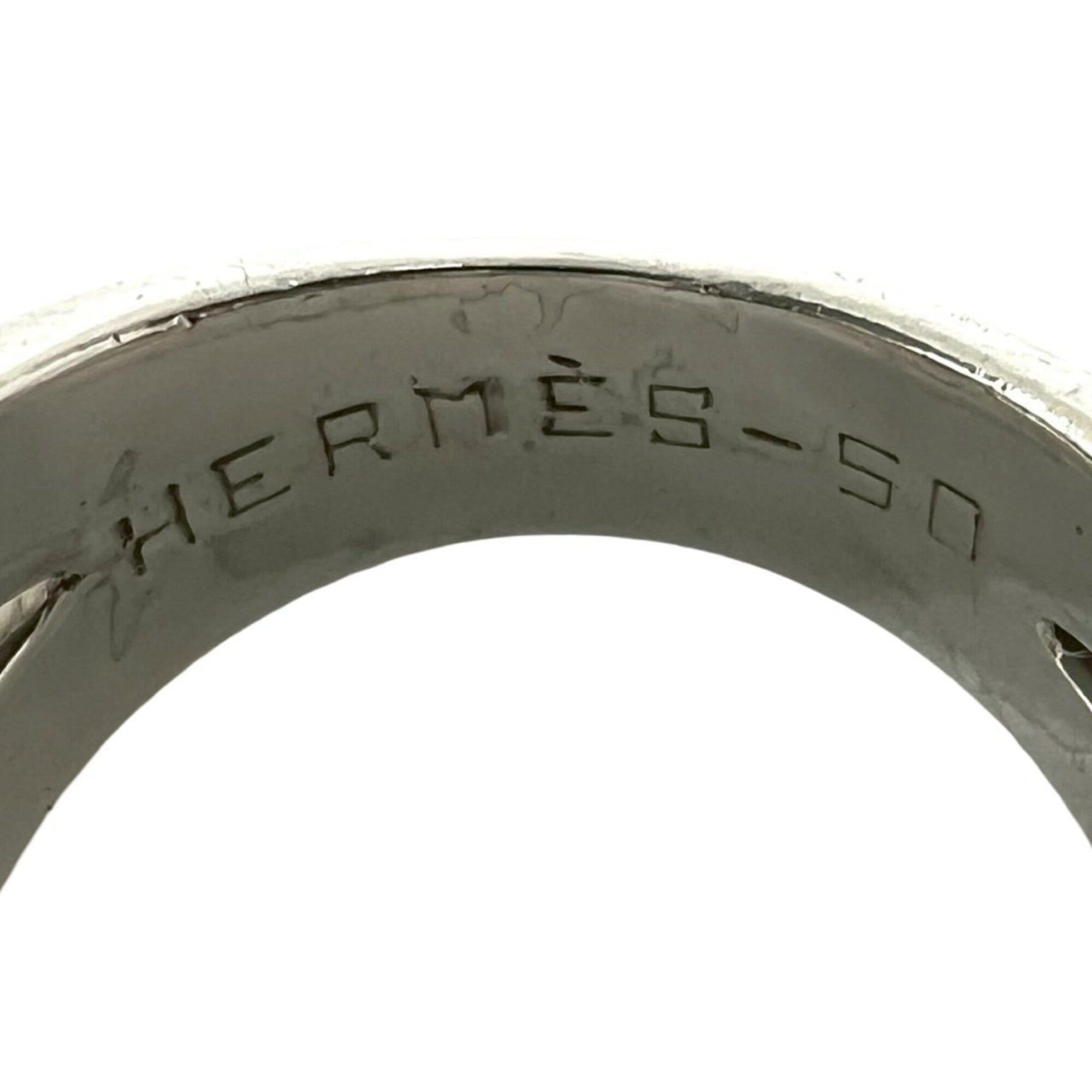 Hermes Gold Silver Yellow Gold (18K) Silver 925 Band Ring (Pre-Owned)