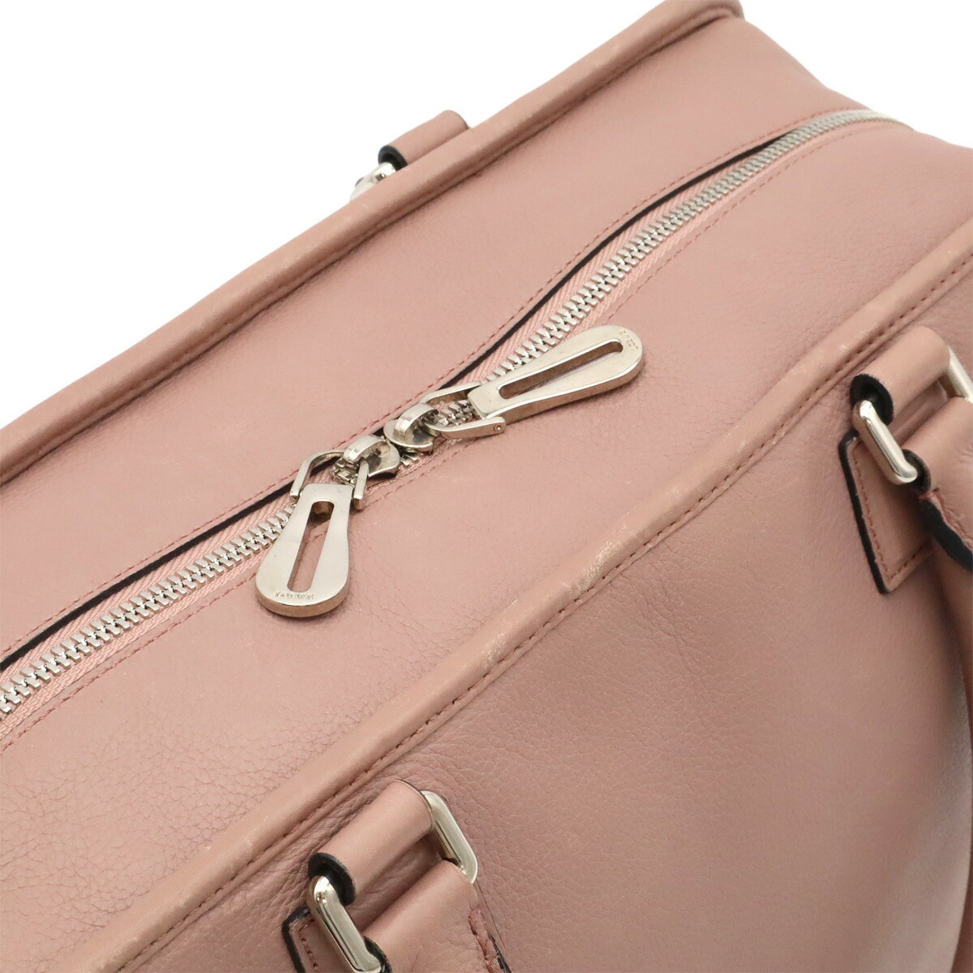 Loewe Pink Leather Boston Bag Handbag (Pre-Owned)