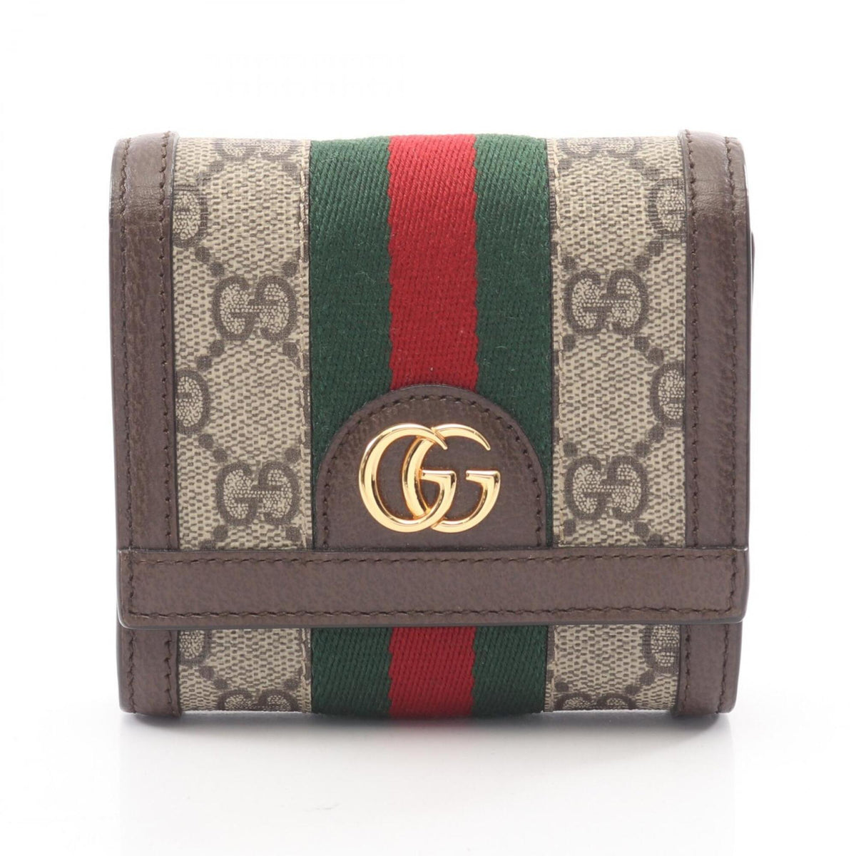 Gucci Beige Brown Gg Supreme Leather Wallet (Bi-Fold) (Pre-Owned)