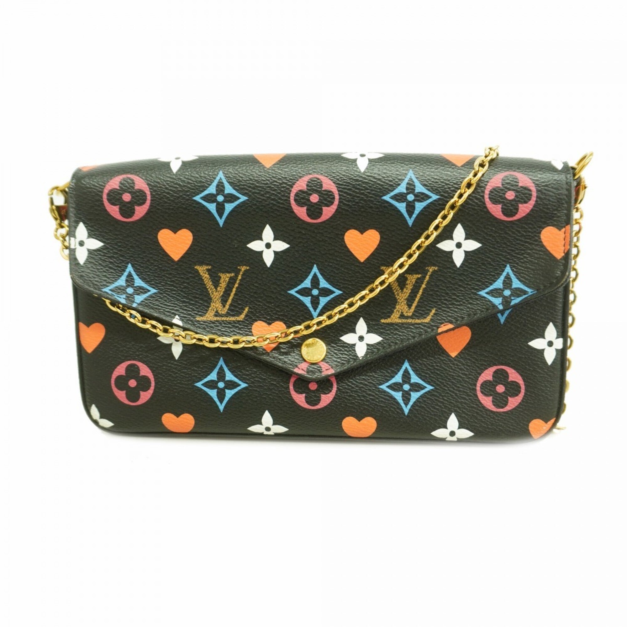Louis Vuitton Black Multi-Color Chain/Shoulder Wallet (Pre-Owned)