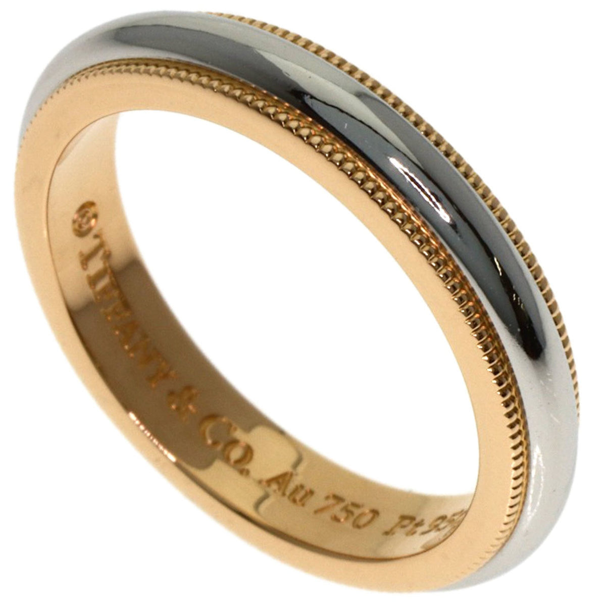 Tiffany Pink Gold (18K) Platinum 950 Band Ring (Pre-Owned)