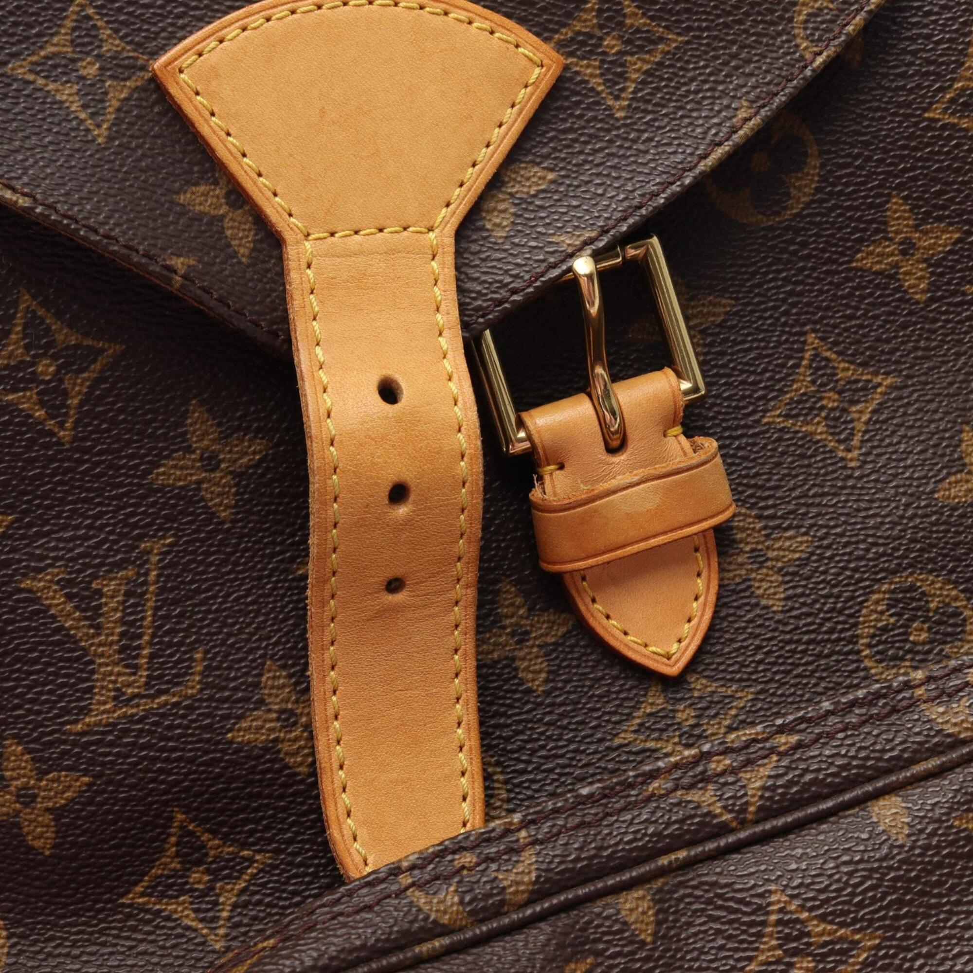 Louis Vuitton Brown Pvc Leather Backpack Handbag (Pre-Owned)