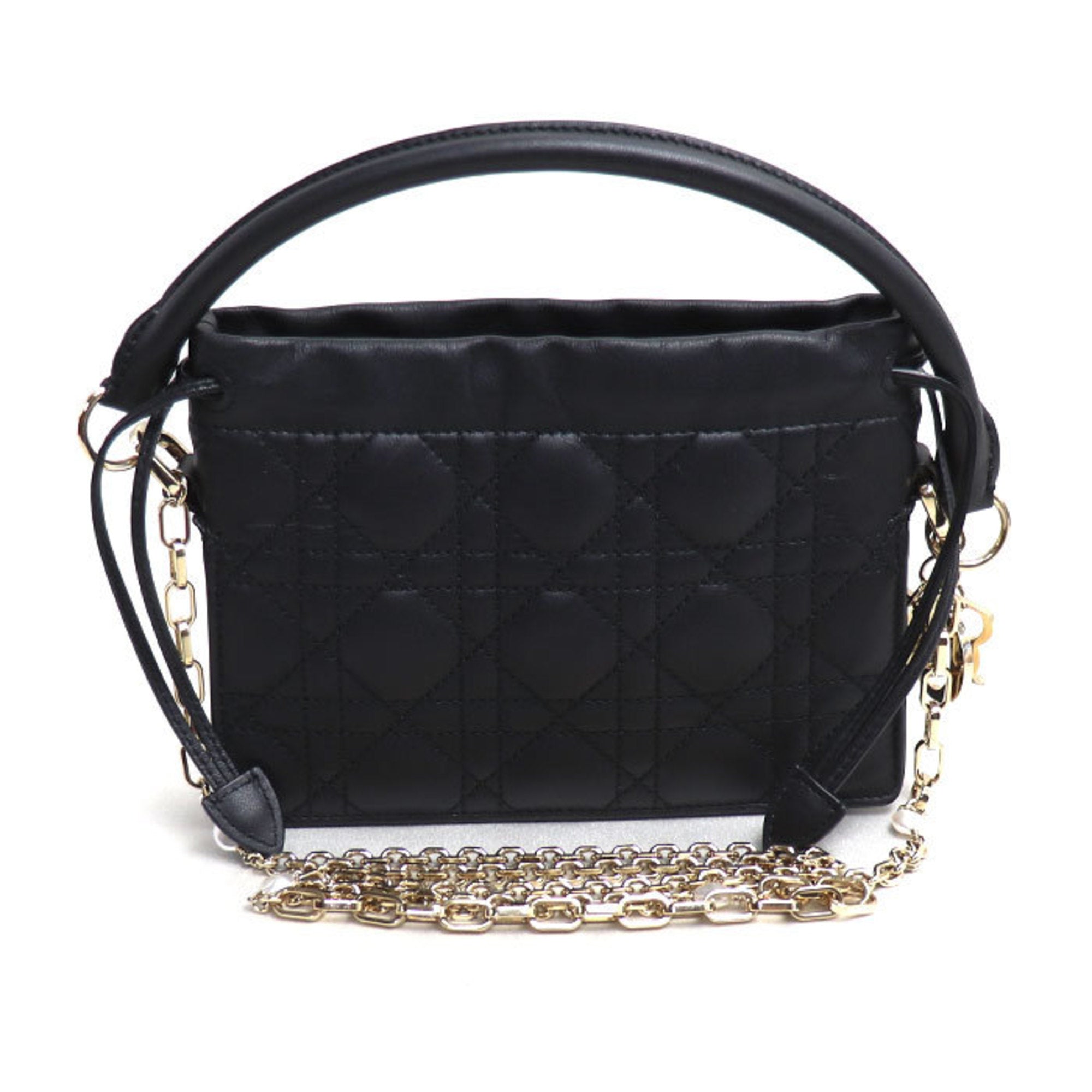 Christian Dior Black Leather Shoulder Bag (Pre-Owned)