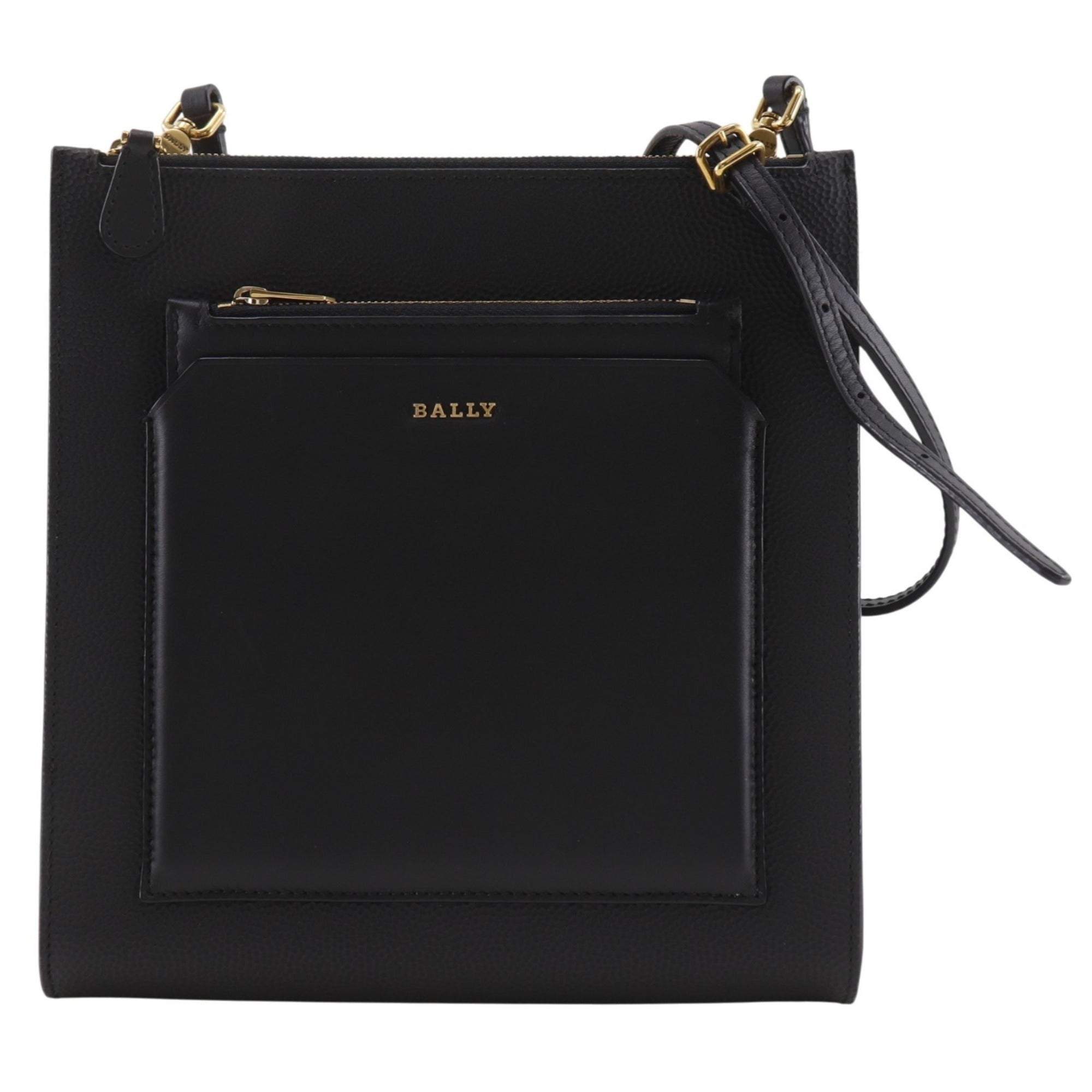 Bally Black Leather Shoulder Bag (Pre-Owned)