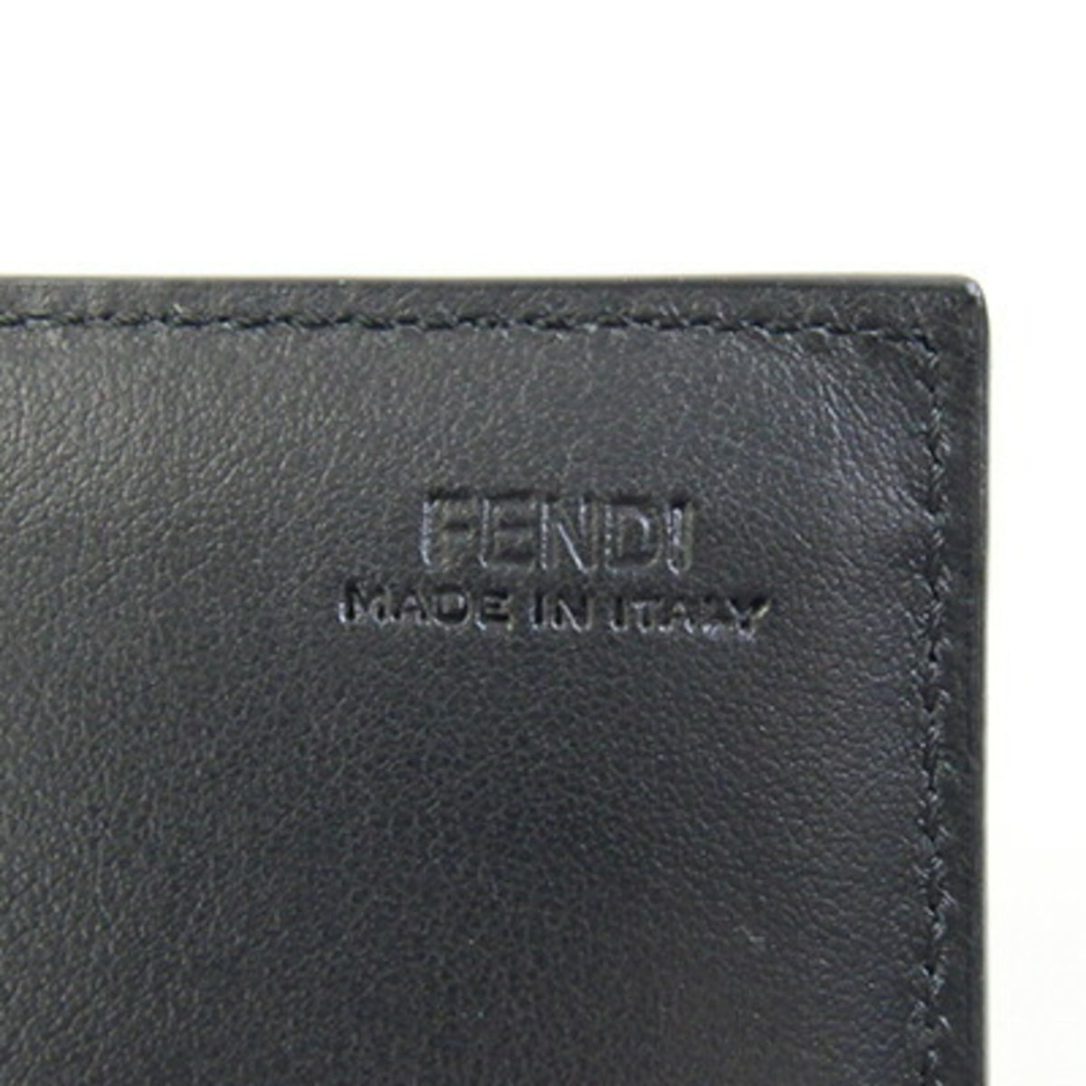Fendi Black Leather Long Wallet (Bi-Fold) (Pre-Owned)