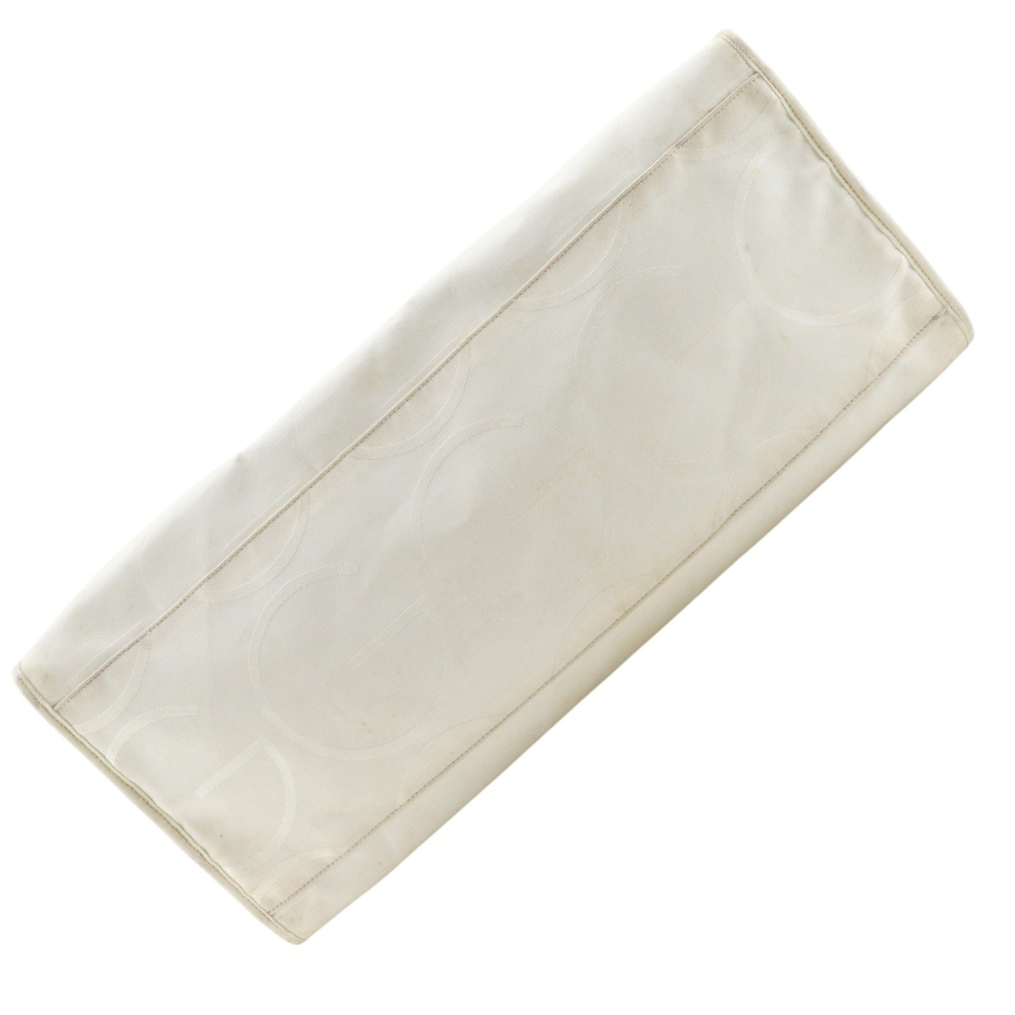 Gucci White Canvas Tote Bag (Pre-Owned)