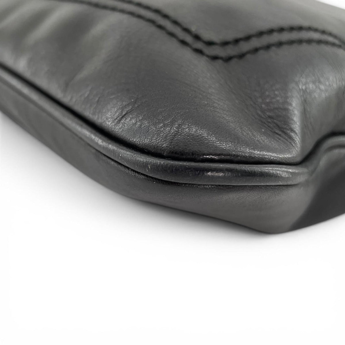 Bally Black Leather Canvas Shoulder Bag (Pre-Owned)