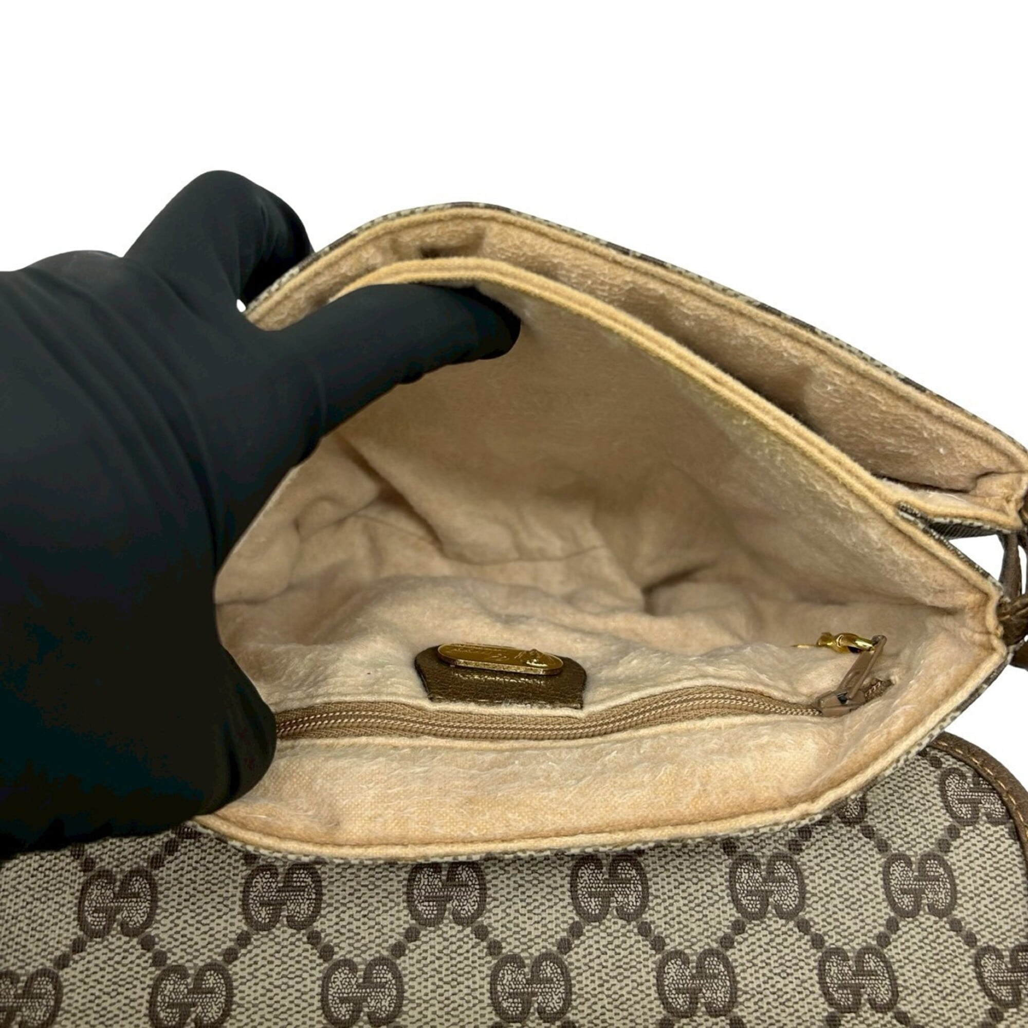 Gucci Brown Pvc Leather Shoulder Bag (Pre-Owned)