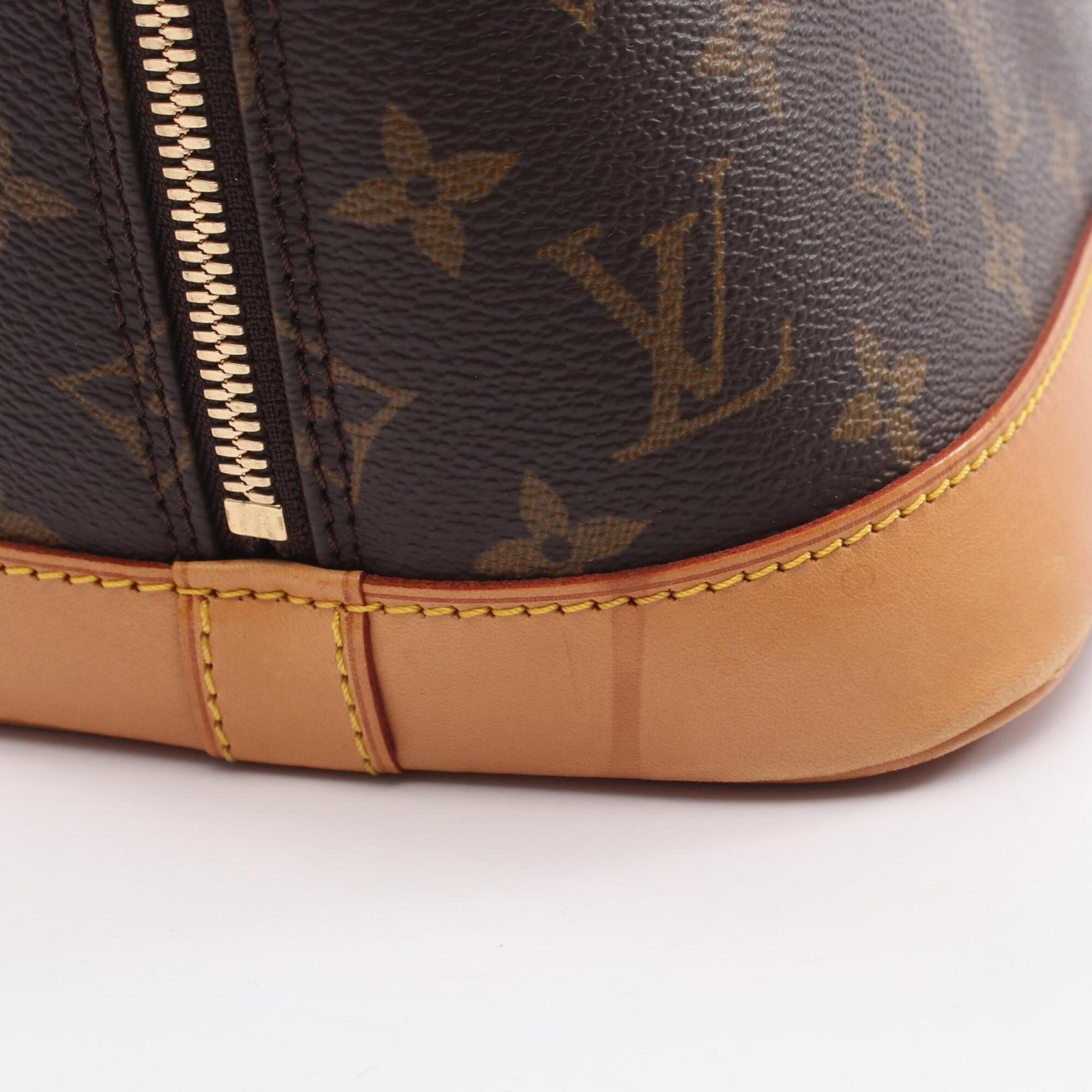 Louis Vuitton Brown Pvc Coated Canvas Leather Handbag (Pre-Owned)