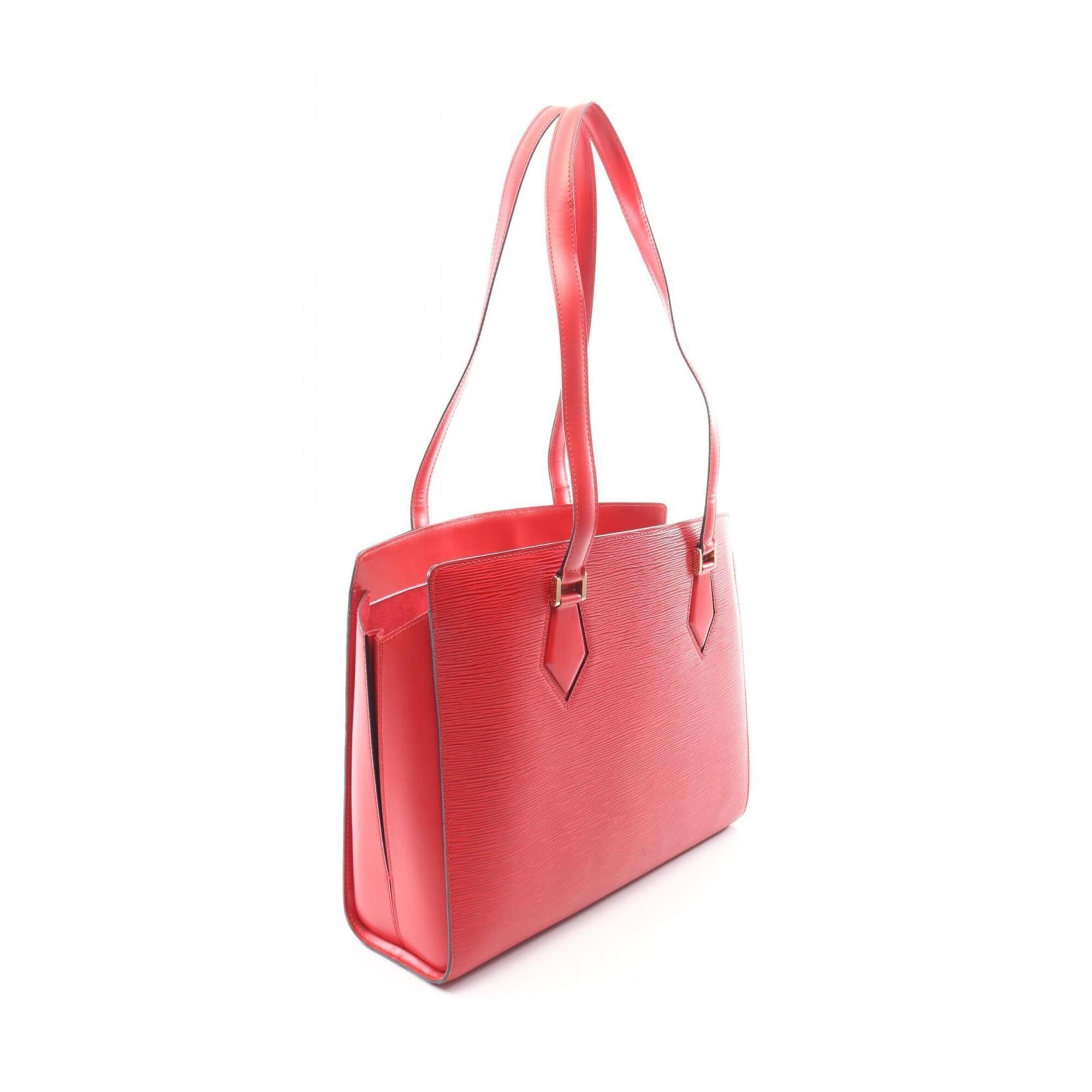 Louis Vuitton Castilian Red Red Color Epi Leather Handbag Shoulder Bag (Pre-Owned)