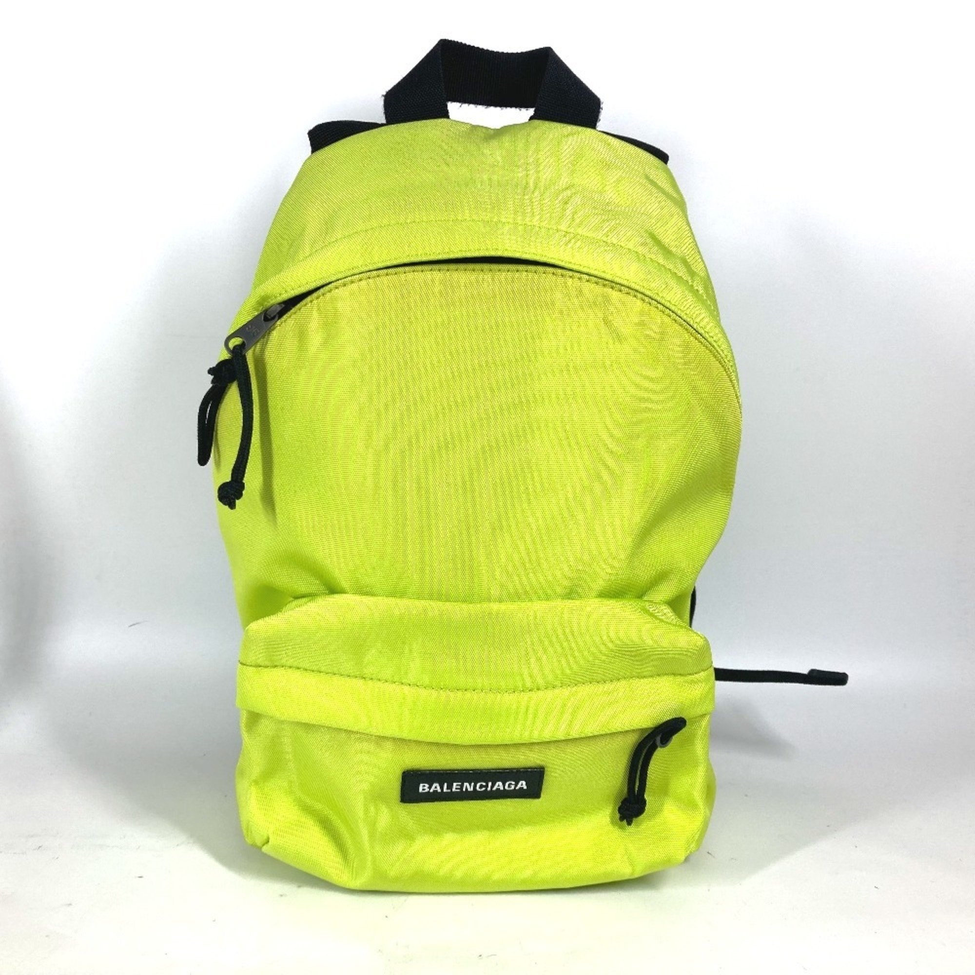Balenciaga Black Yellow Nylon Canvas Backpack (Pre-Owned)