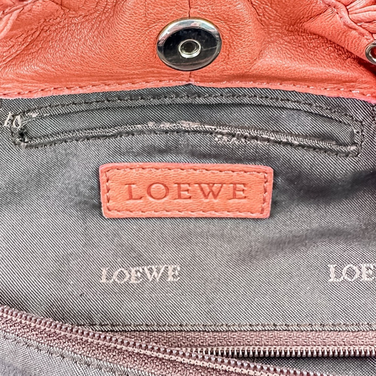 Loewe Nappa Aire Pink Leather Handbag Shoulder Bag (Pre-Owned)