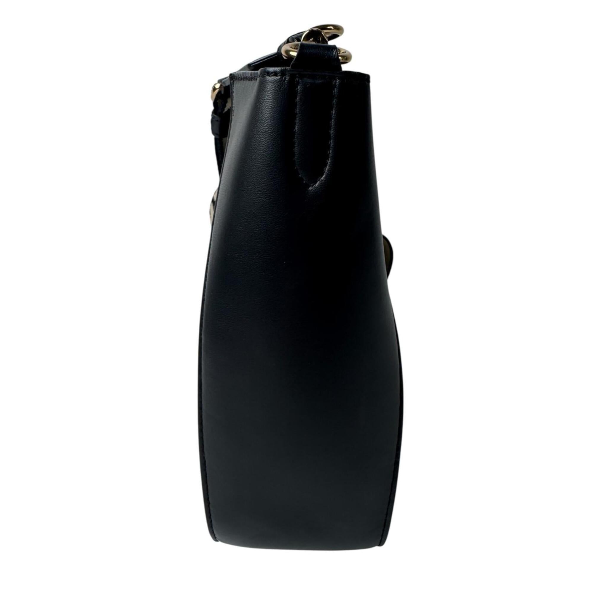 Stella Mccartney Black Leather Shoulder Bag (Pre-Owned)