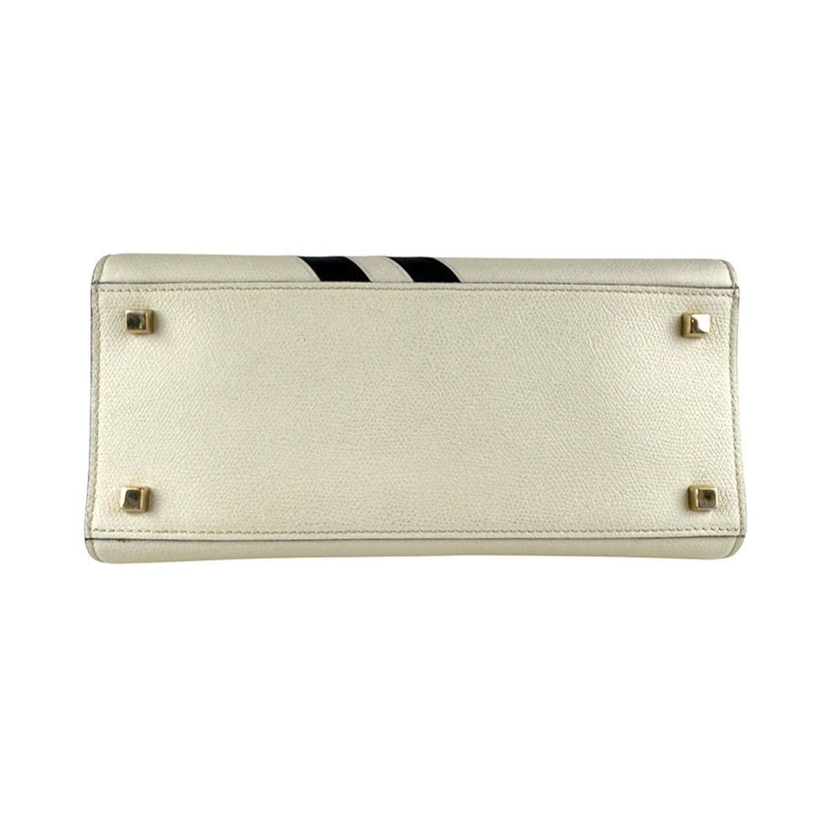 Valextra Black Ivory Leather Handbag Shoulder Bag (Pre-Owned)
